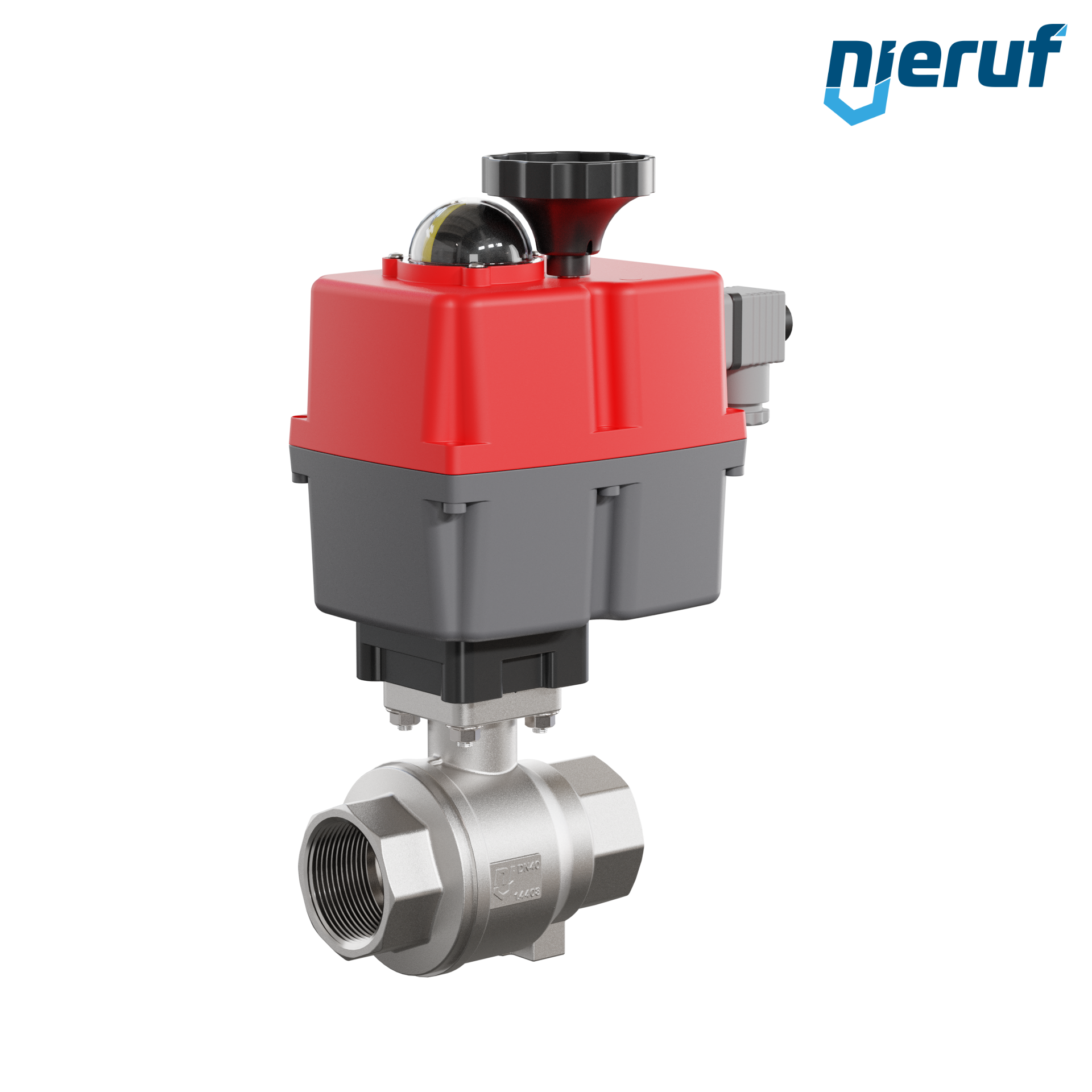 valvola a sfera con attuatore elettrico DN40 - 1 1/2" pollici acciaio inossidabile 24V - 240V EK02 DVGW-W
