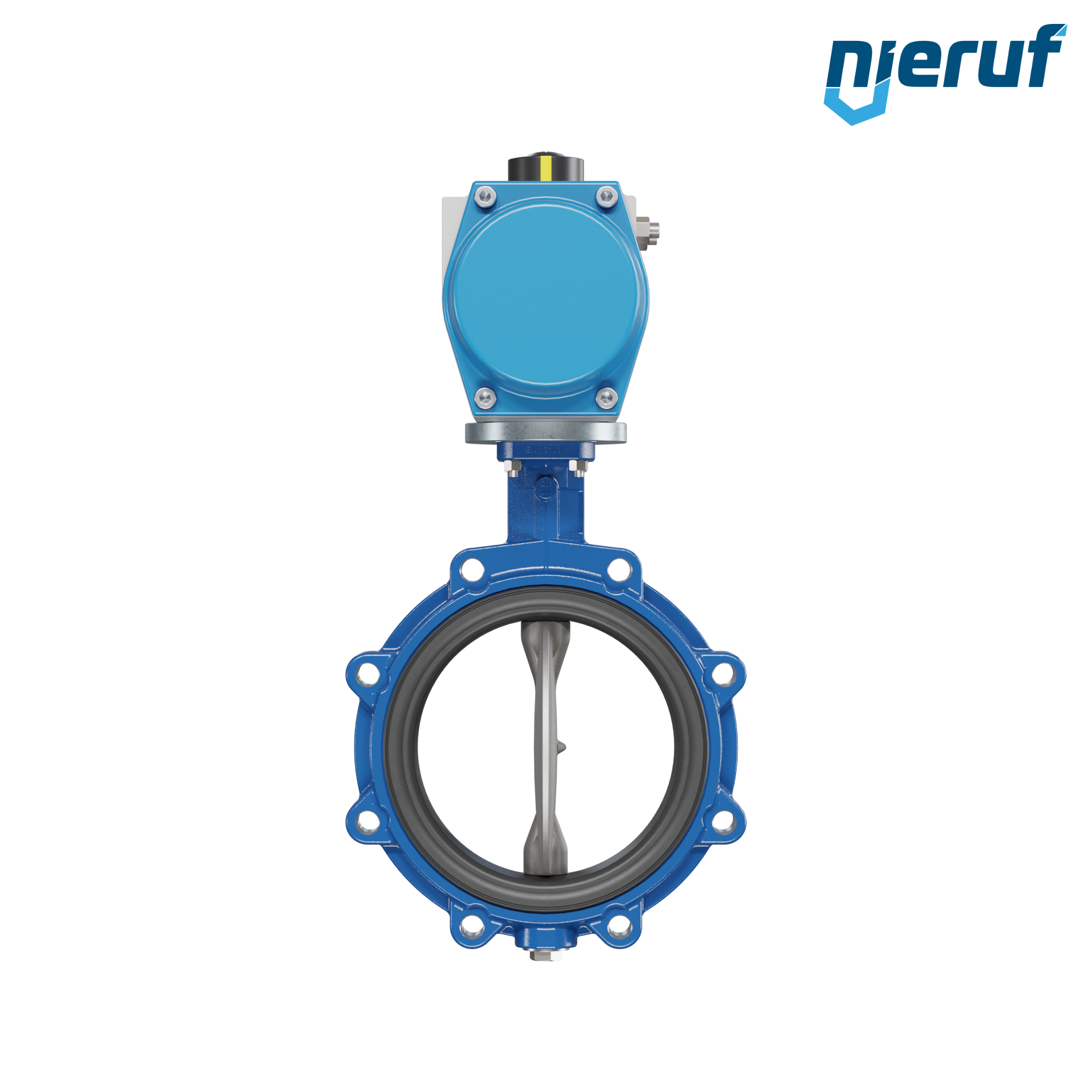 Butterfly valve DN 200 AK02 FPM pneumatic actuator single acting normally open
