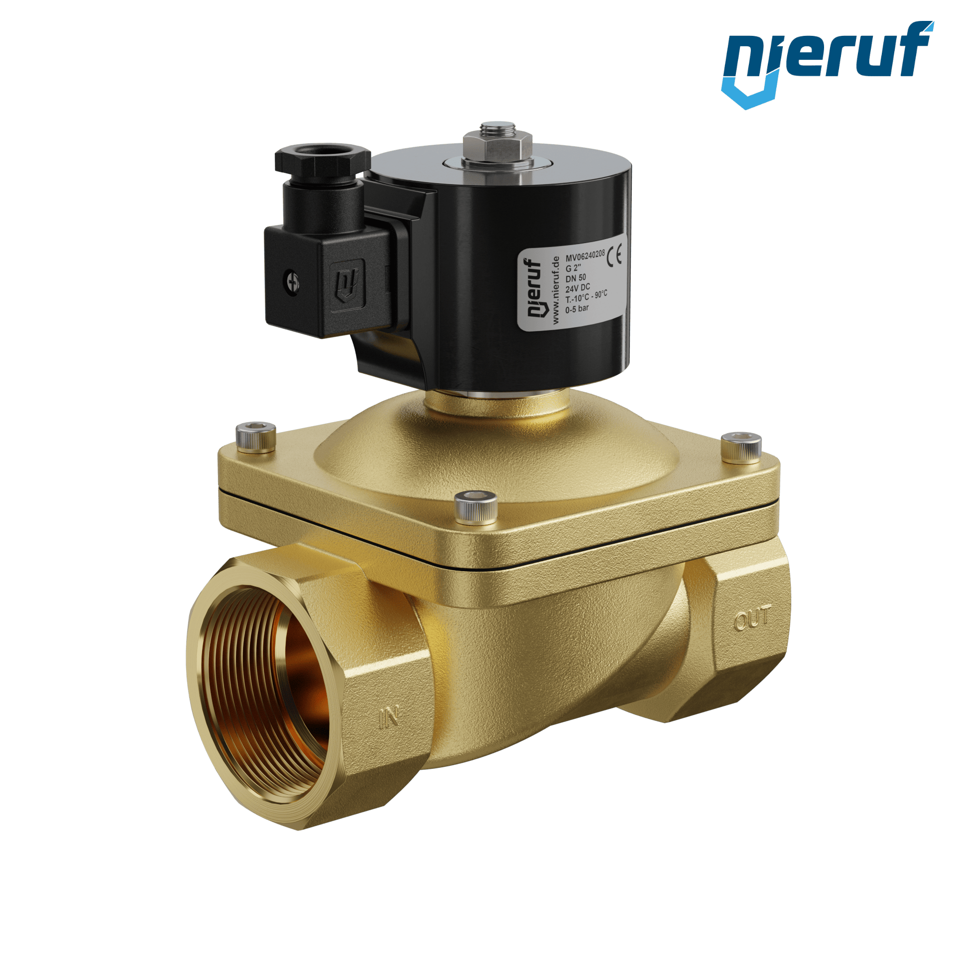 elettrovalvola per il vuoto G 2" pollici ottone MV06 NBR 24V DC