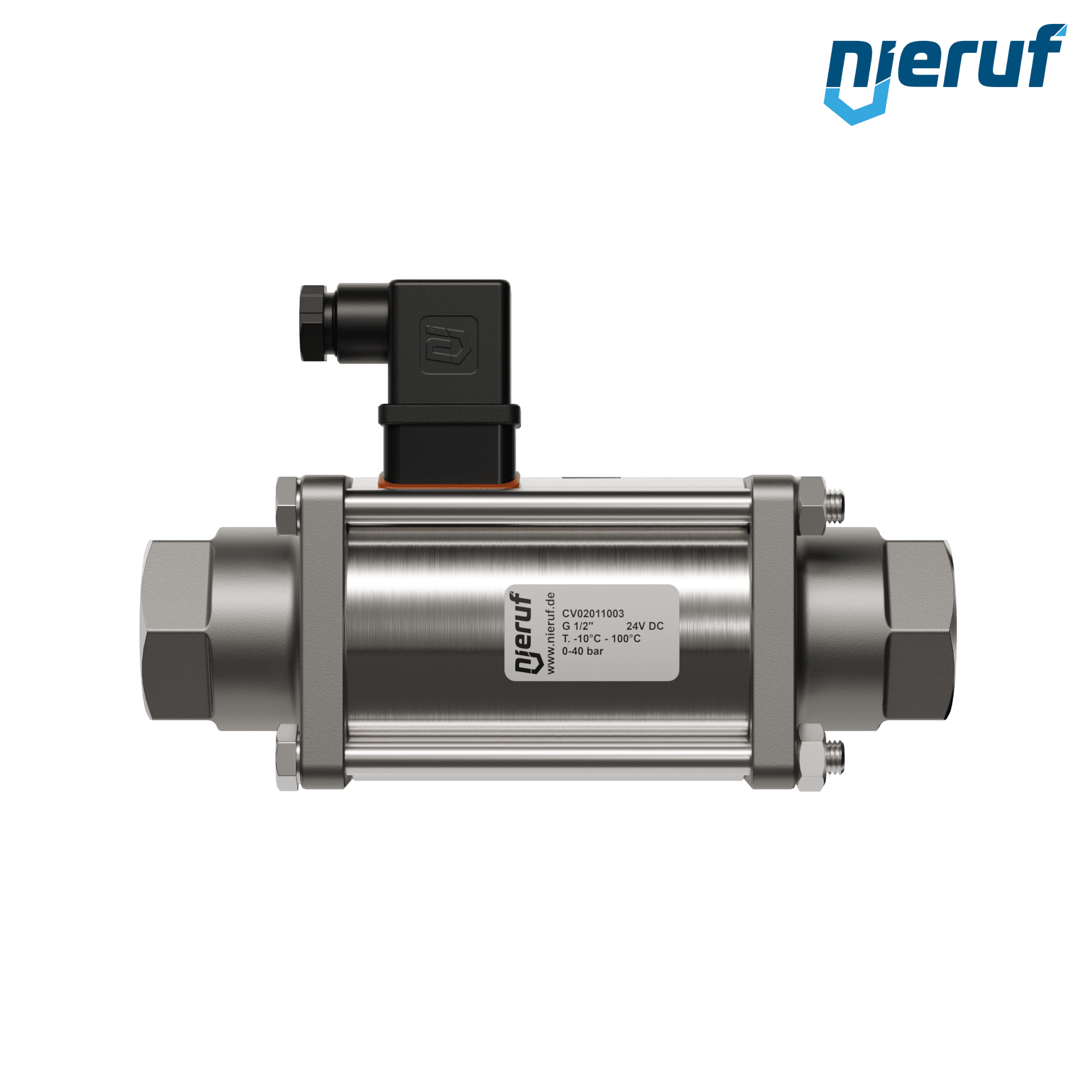 valvola coassiale 1/2" pollici filettatura interna - DN15 acciaio inossidabile 24V DC NC - per applicazione con acqua