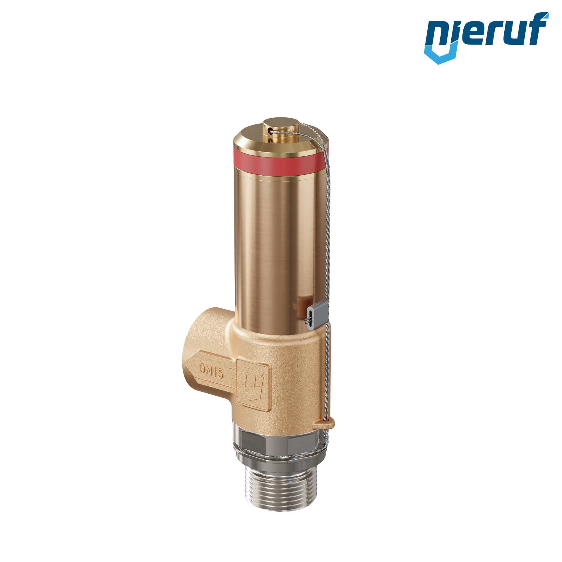 Kriogeniczny zawór bezpieczeństwa bez podnoszenia DN8 1/2" GZ x 1/2" GW SV18, stal nierdzewna & brąz PTFE