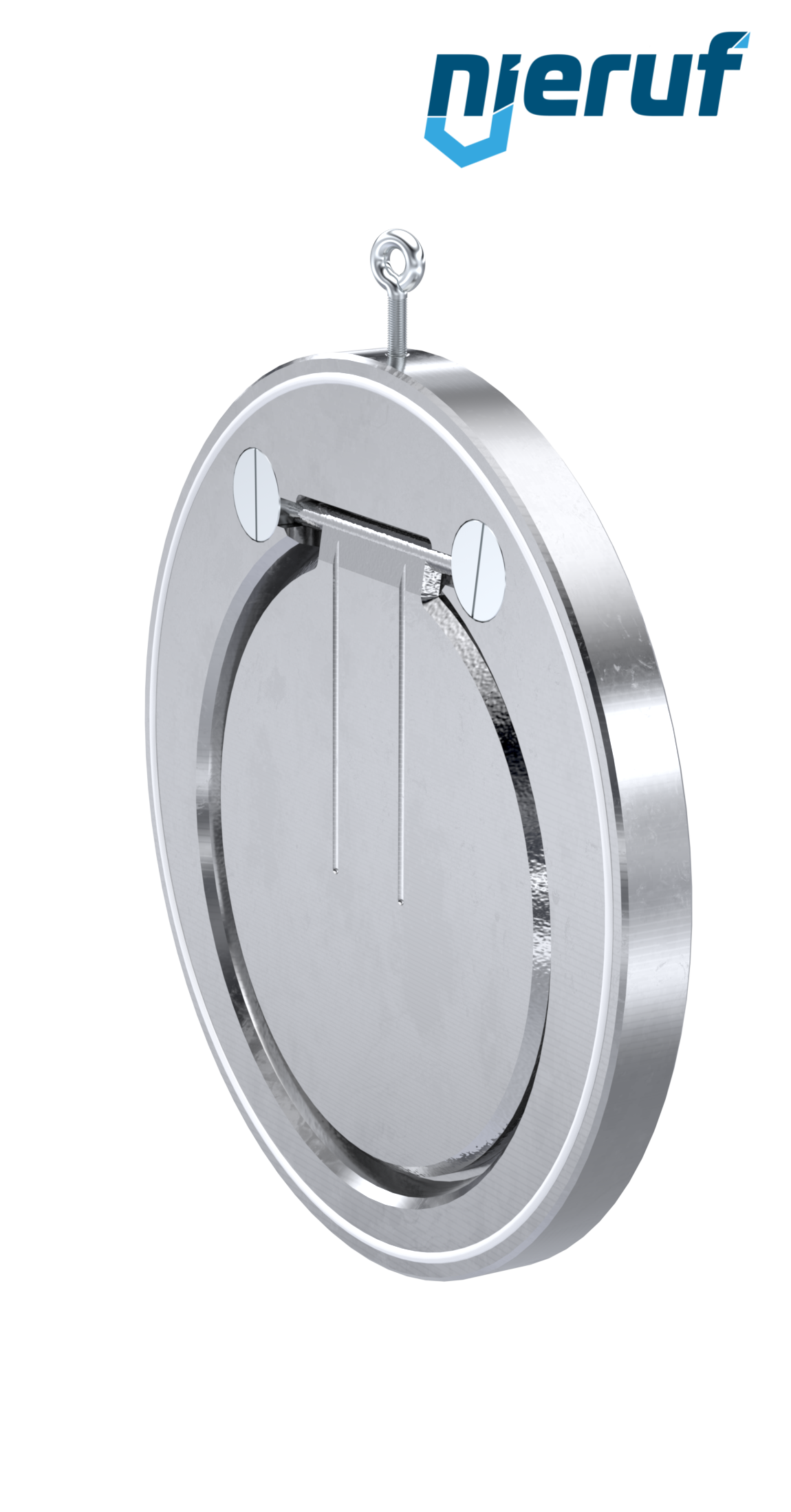 Zwischenflansch-Rückschlagklappe DN400 ZR02 Edelstahl 1.4408 PTFE