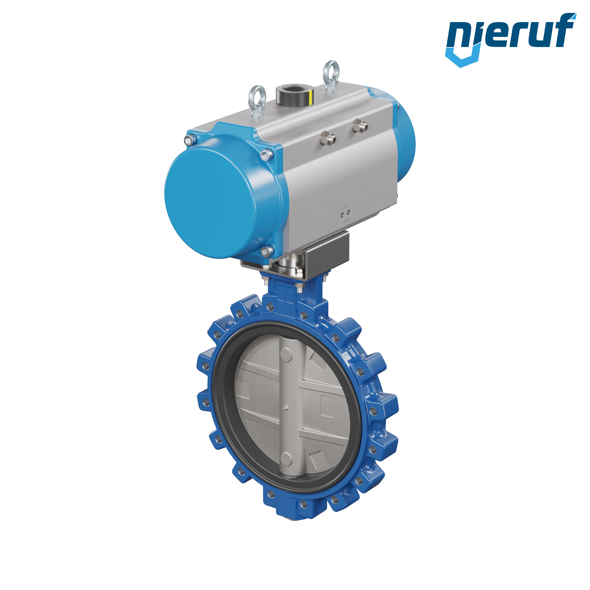 Butterfly valve DN 350 AK02 EPDM DVGW drinking water, WRAS, ACS, W270 pneumatic actuator single acting normally closed