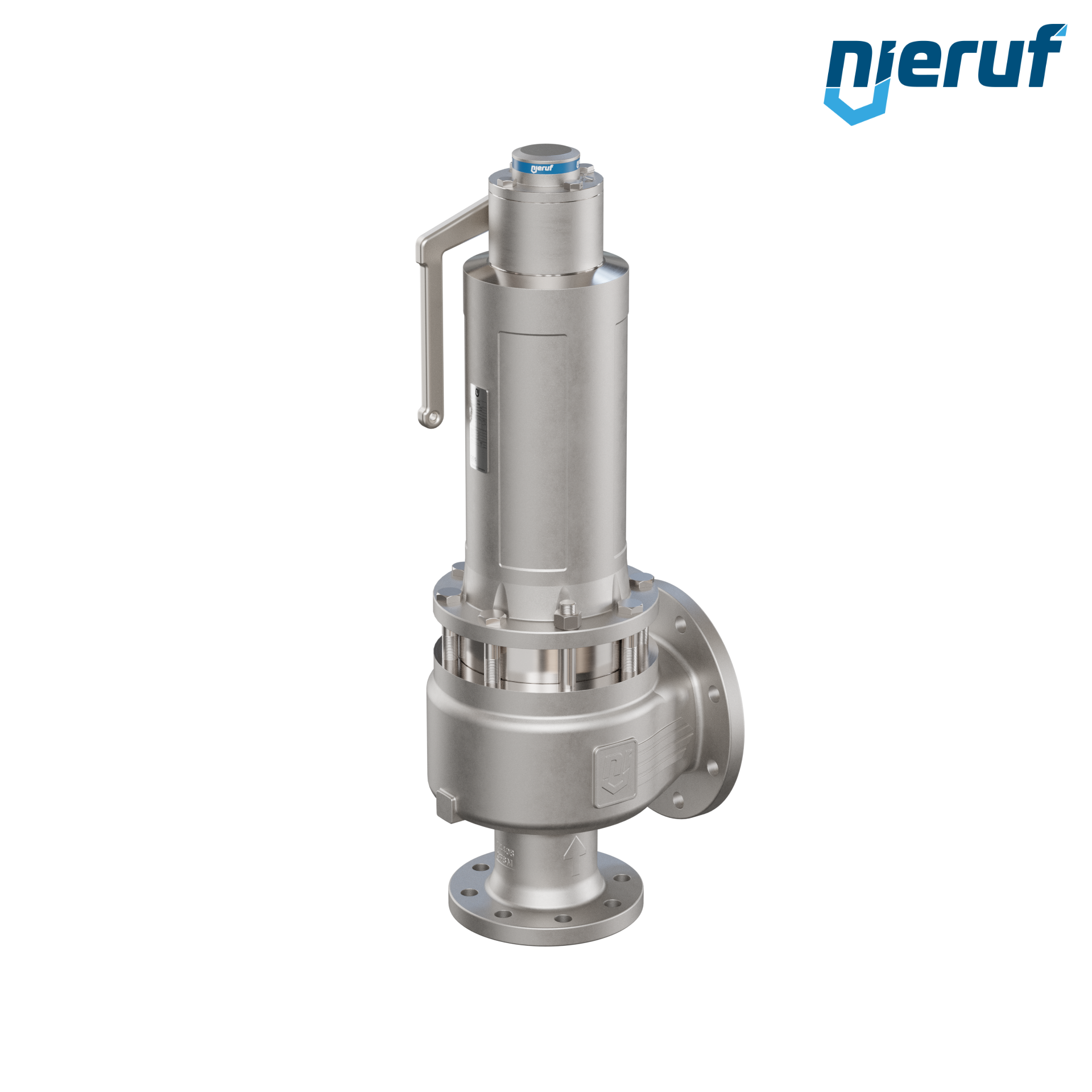 valvola di sicurezza con cappello a tenuta di gas & manicotto di tenuta DN80/DN125 SF04, PTFE, dispositivo di sollevamento con leva