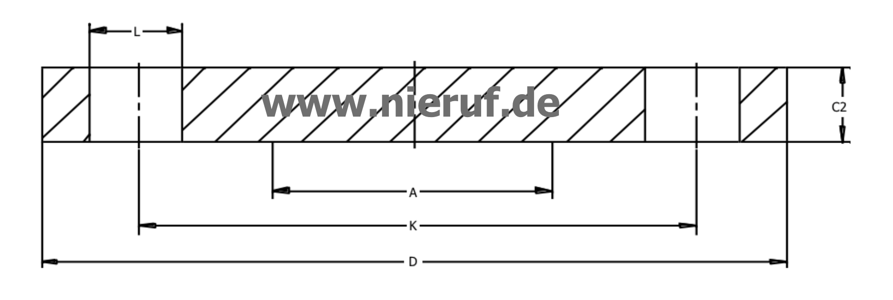 Blank flange DN100 PN25/40 EN1092-1 05 A C22.8 / P250GH bare