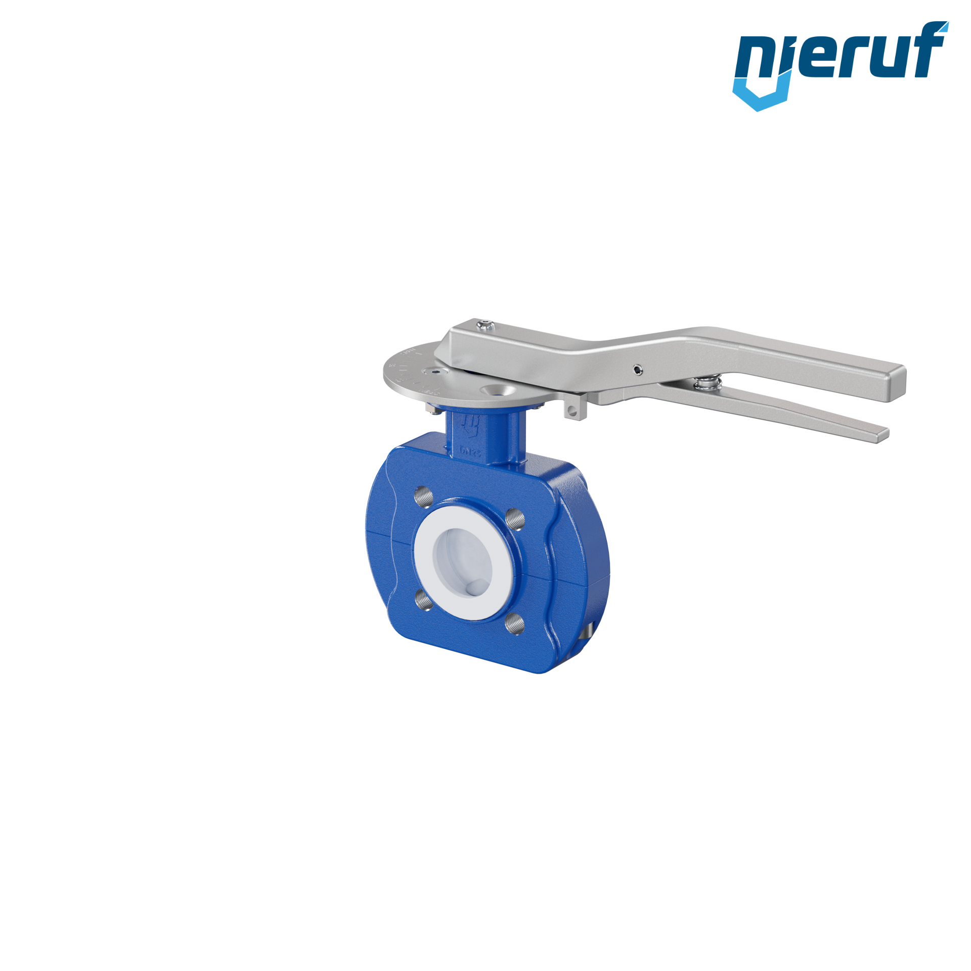 PFA-βαλβίδα πεταλούδας PTFE AK10 DN25 ANSI150 μοχλού ασφάλισης ενθέτο σιλικόνης