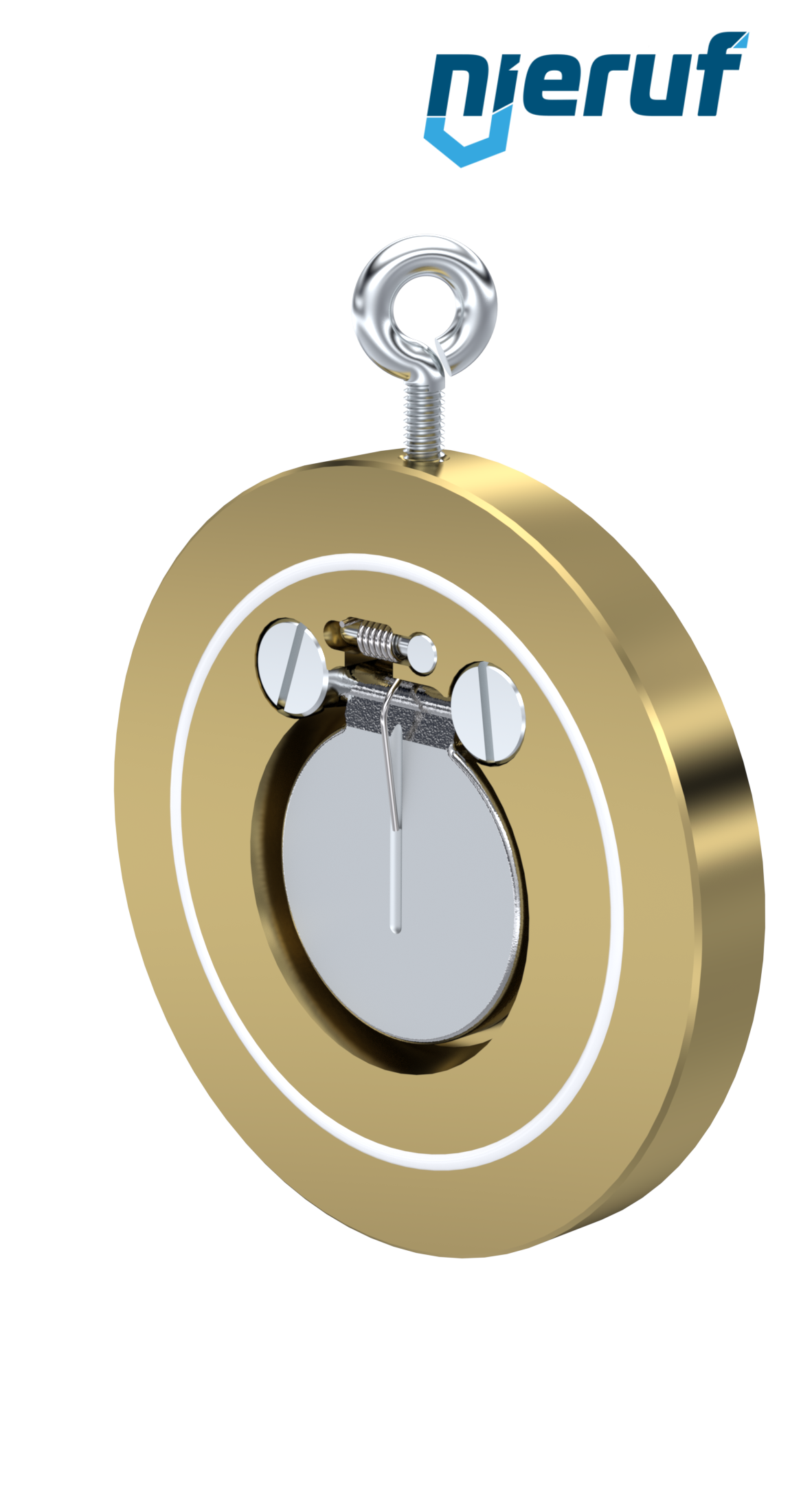 Zwischenflansch-Rückschlagklappe mit Feder DN50 ZR10 Alubronze 2.0975 PTFE