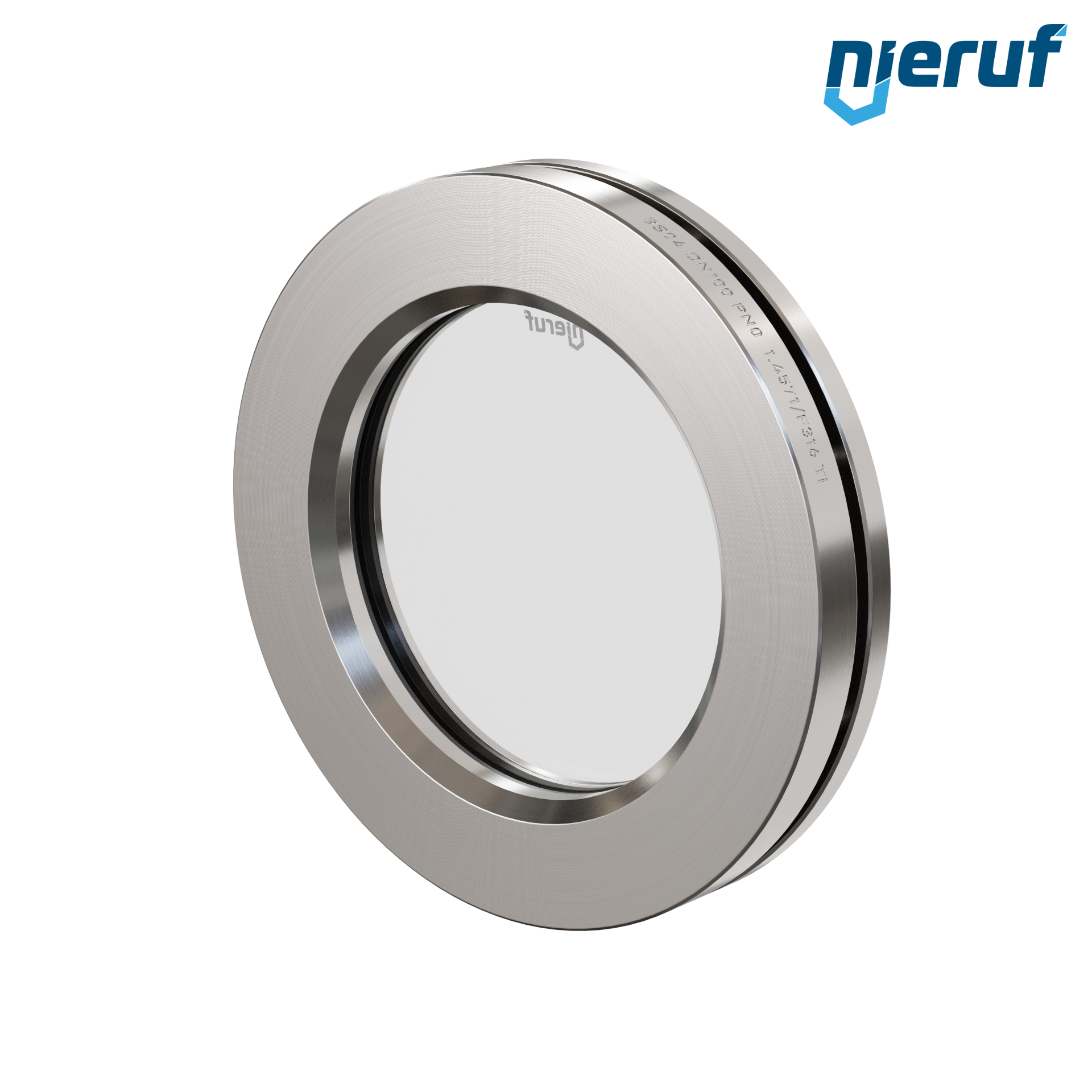 oblò di osservazione per serbatoi DN100 BS04 acciaio inossidabile 1.4571 EPDM vetro borosilicato 0,0 bar