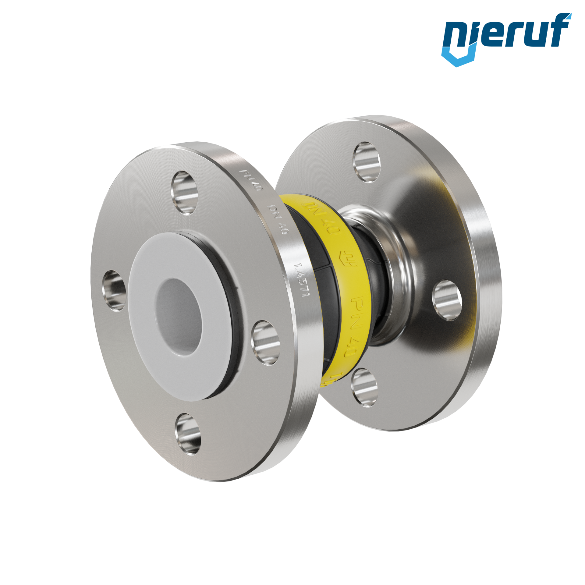 Compensatore rivestimento in PTFE DN40 versione KP04 flange in acciaio inox NBR