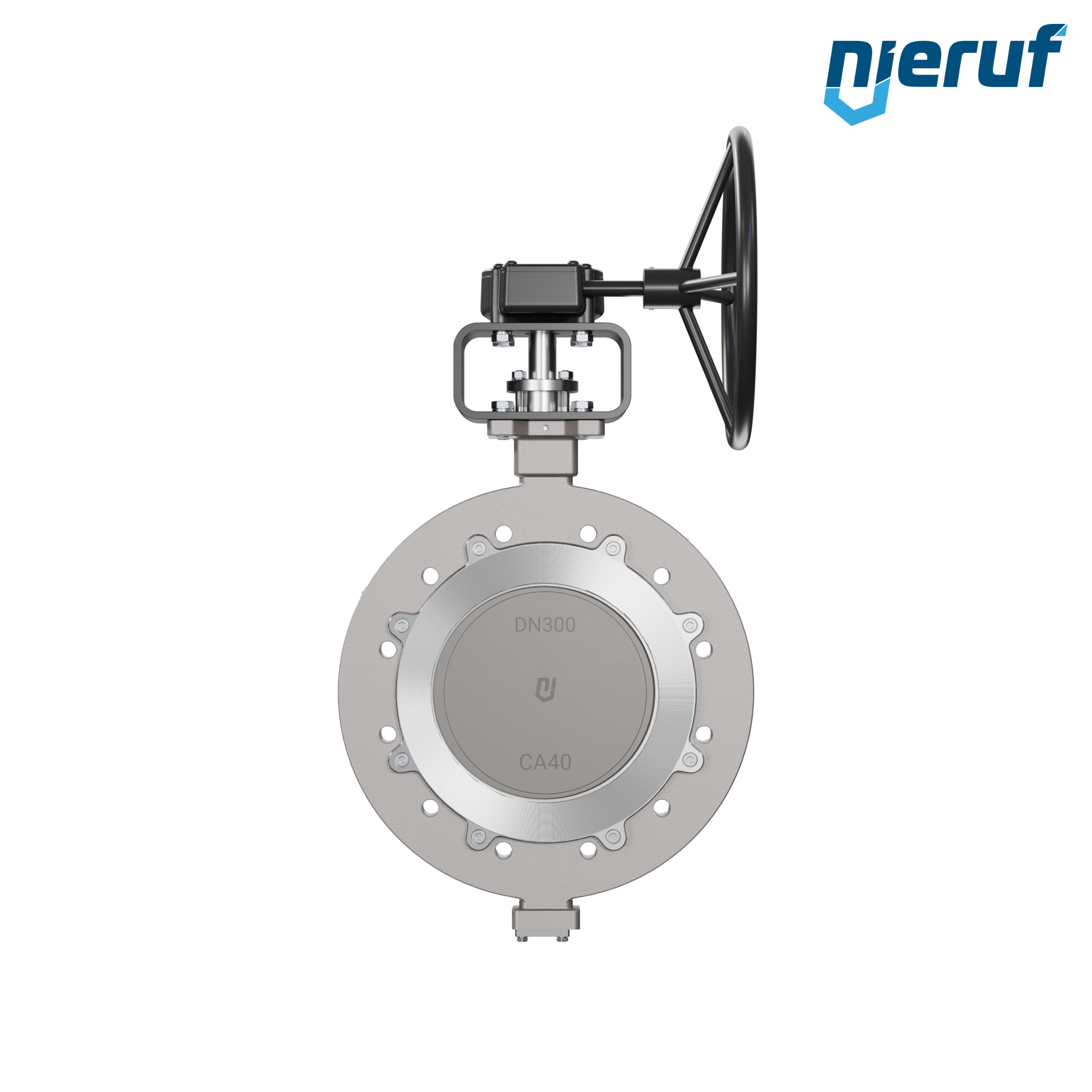 valvola a farfalla triplo eccentrico acciaio inox AK14 DN 300 PN16 volantino