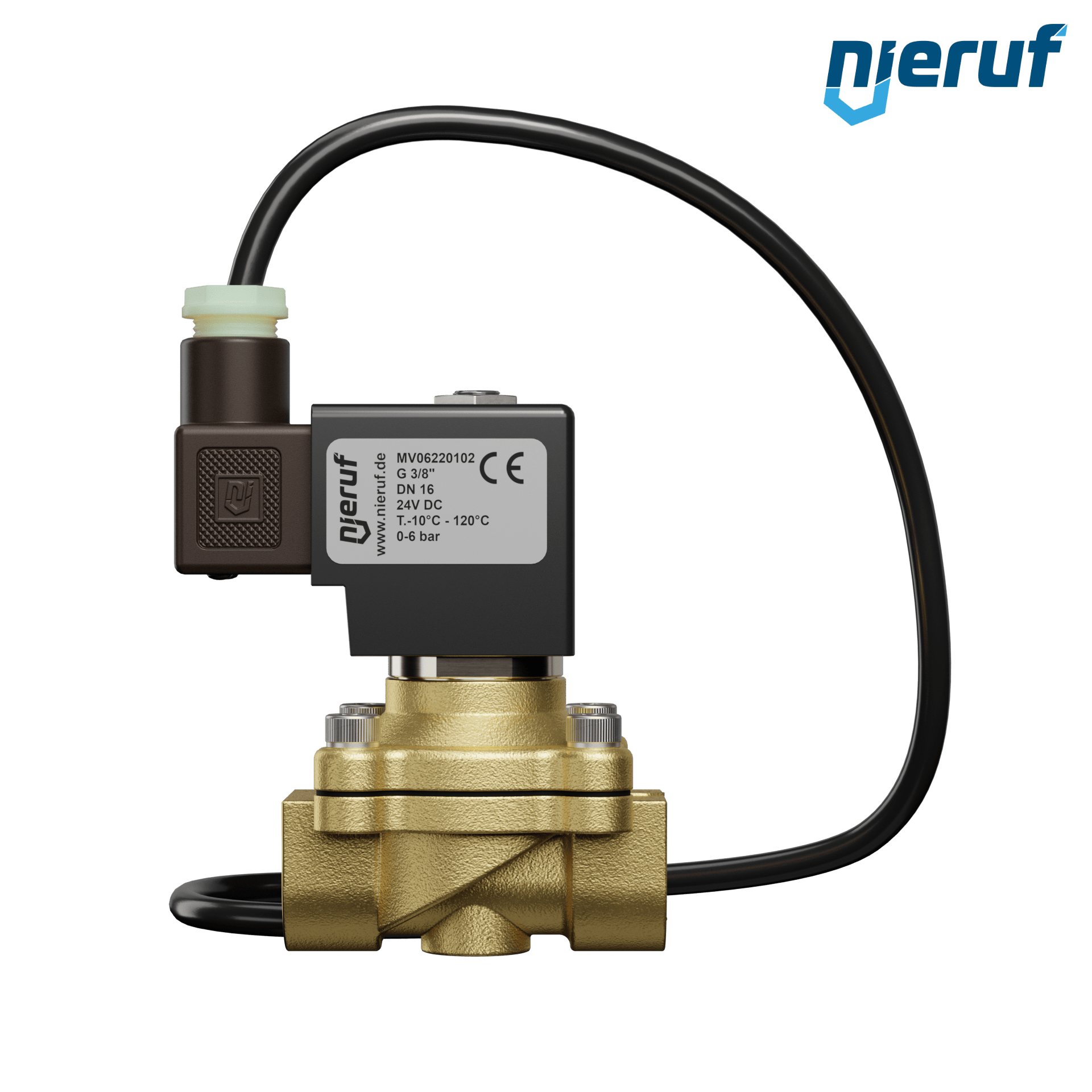elettrovalvola ATEX DN16 G 3/8" pollici 24V DC ottone