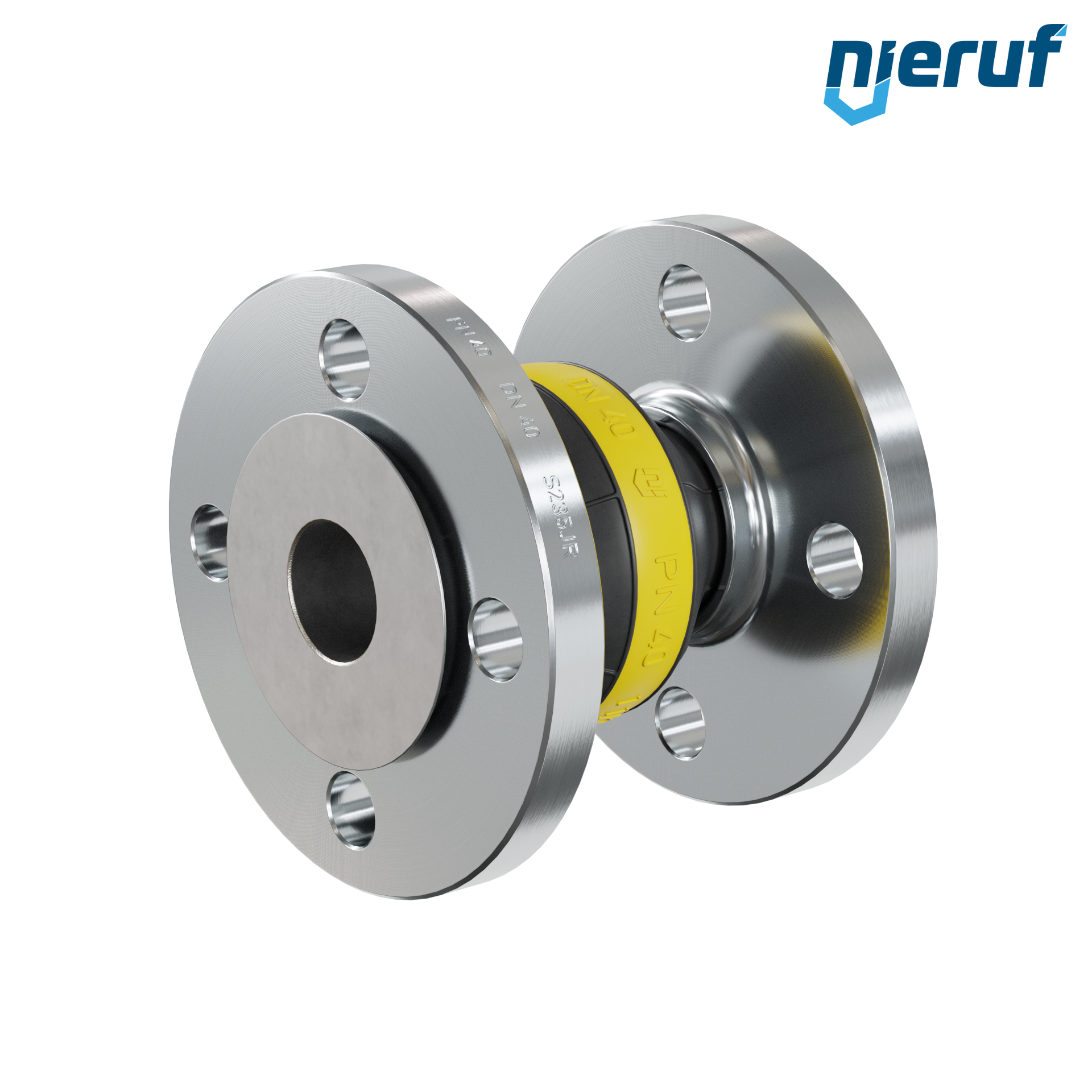 Compensatore piastra di rinforzo DN40 versione KP04 flange in acciaio NBR