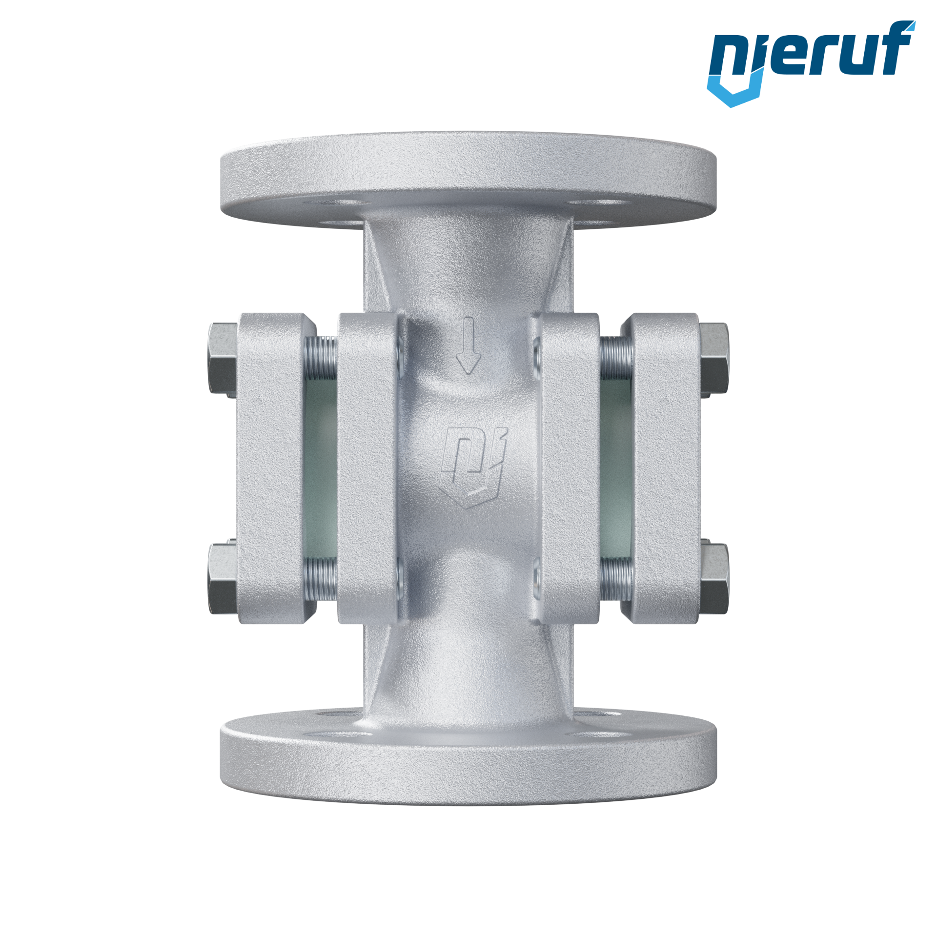 Specola visiva flangiata DN32 - 1 1/4" pollici ghisa GG25 flangia ANSI 150 vetro borosilicato versione standard