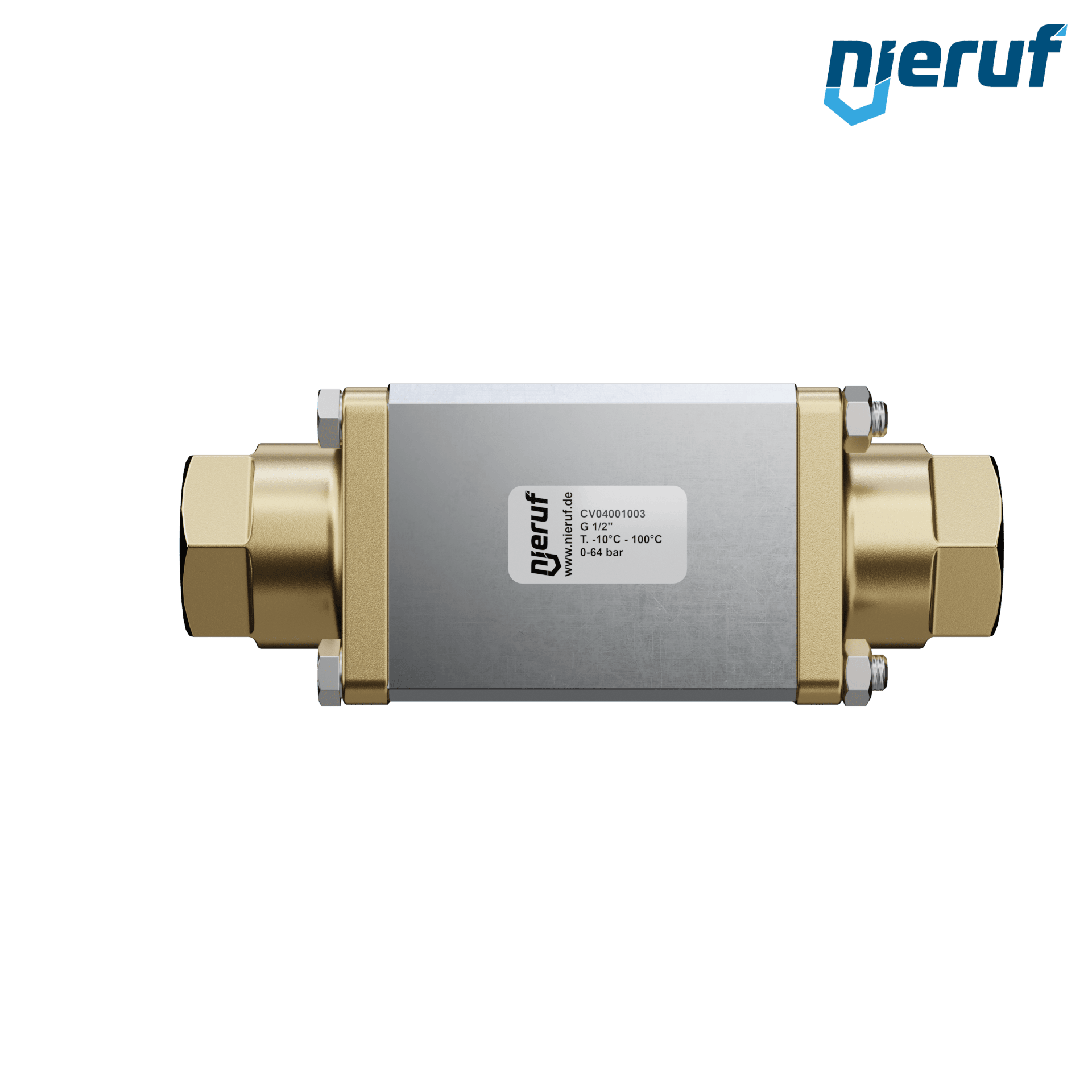 valvola coassiale a 2/2 vie CV04 1/2" pollici filettatura interna - DN15 ottone max. 64 bar NC - per applicazione con acqua