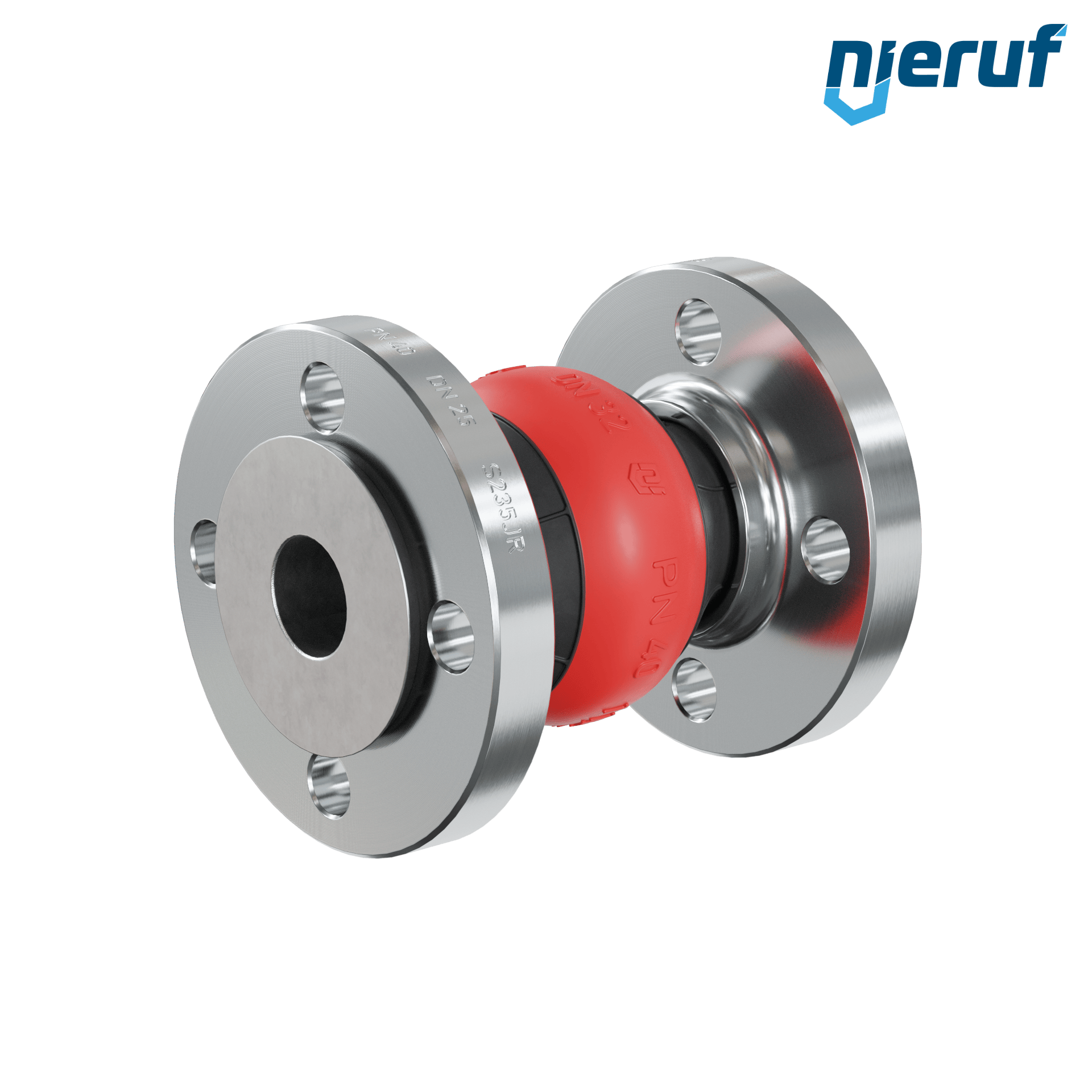 Compensatore piastra di rinforzo DN25 versione KP04 flange in acciaio EPDM