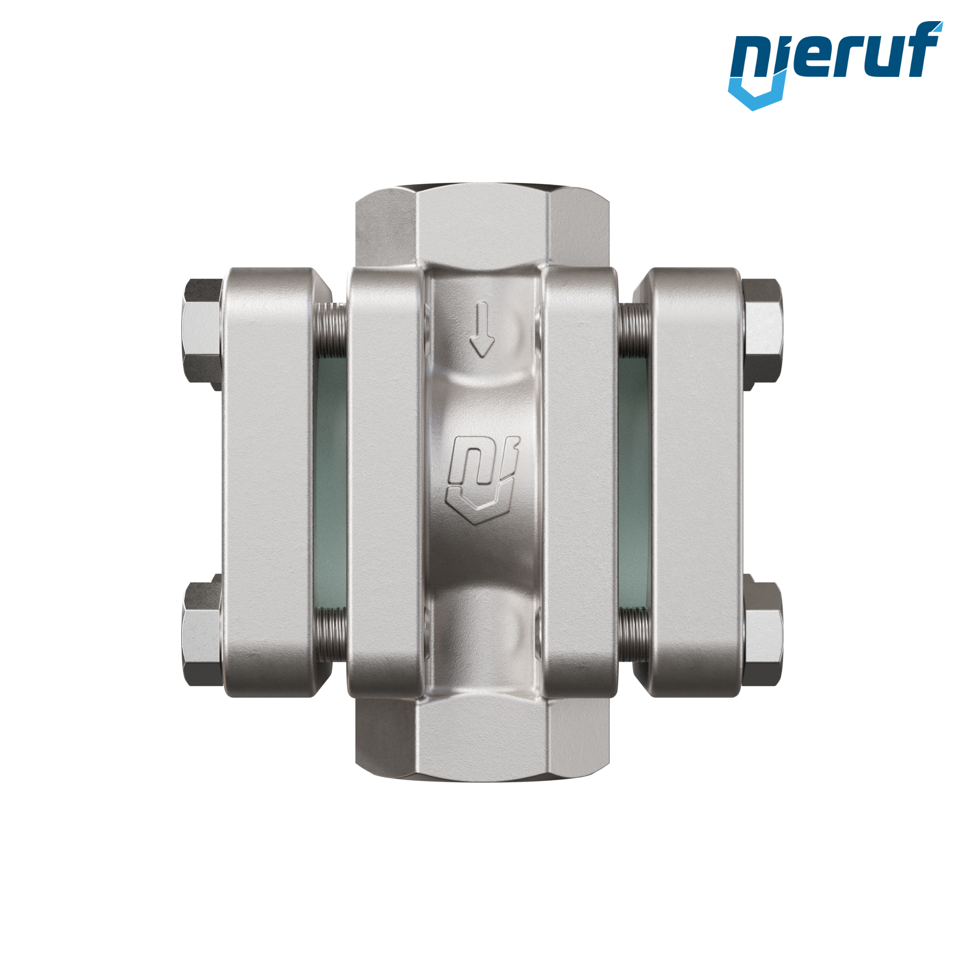 spia visiva / indicatore di flusso G 3/4" pollici acciaio inossidabile vetro borosilicato