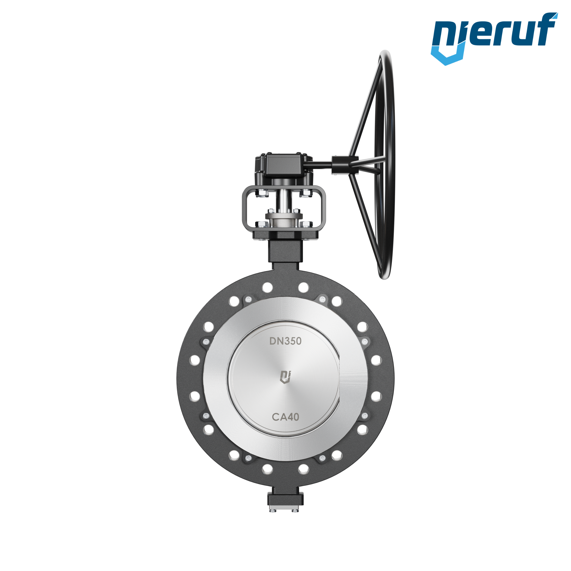 Double offset butterfly-valve AK12 DN 350 PN25 worm gear