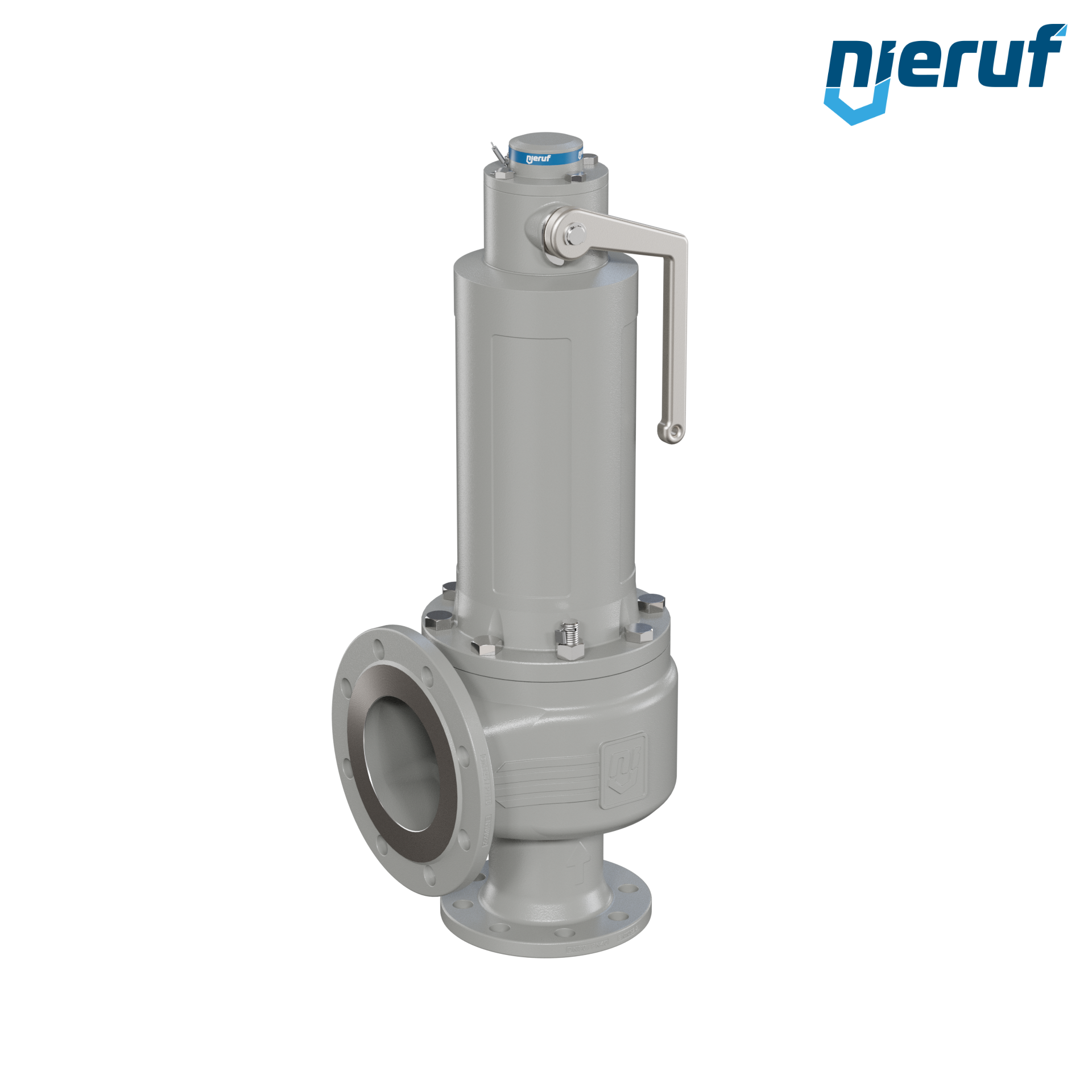 valvola di sicurezza flangiata DN80/DN125 SF06, cappello della molla a tenuta di gas (antigas) PTFE, dispositivo di sollevamento con leva