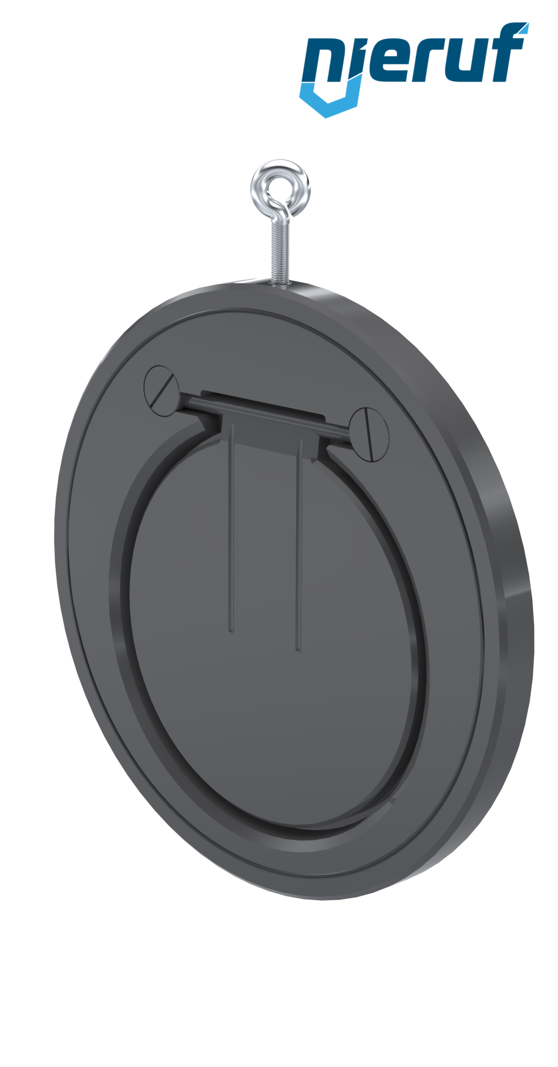 Zwischenflansch-Rückschlagklappe DN200 ZR05 Kunststoff PVC-U FKM (Viton)