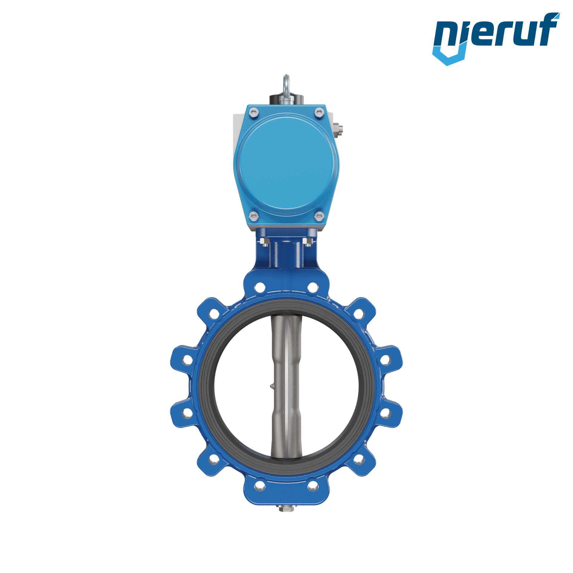 Butterfly valve DN 250 AK02 NBR-70-black DVGW gas pneumatic actuator single acting normally open