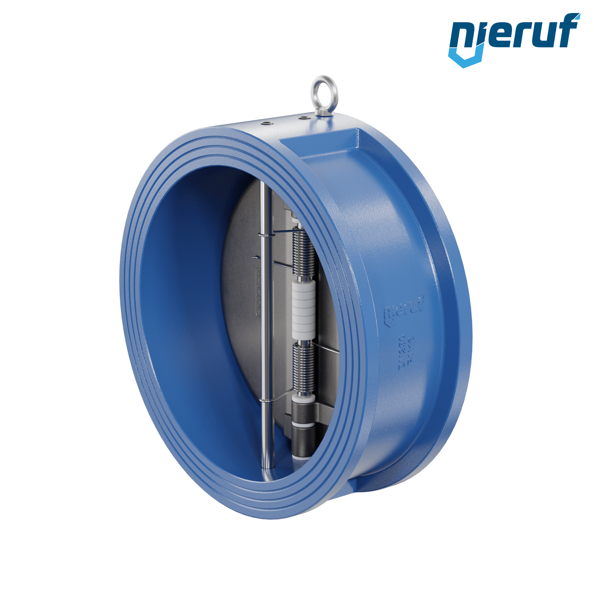 valvola di ritegno a doppio battente DN250 DR01 GGG40 FKM (Viton)