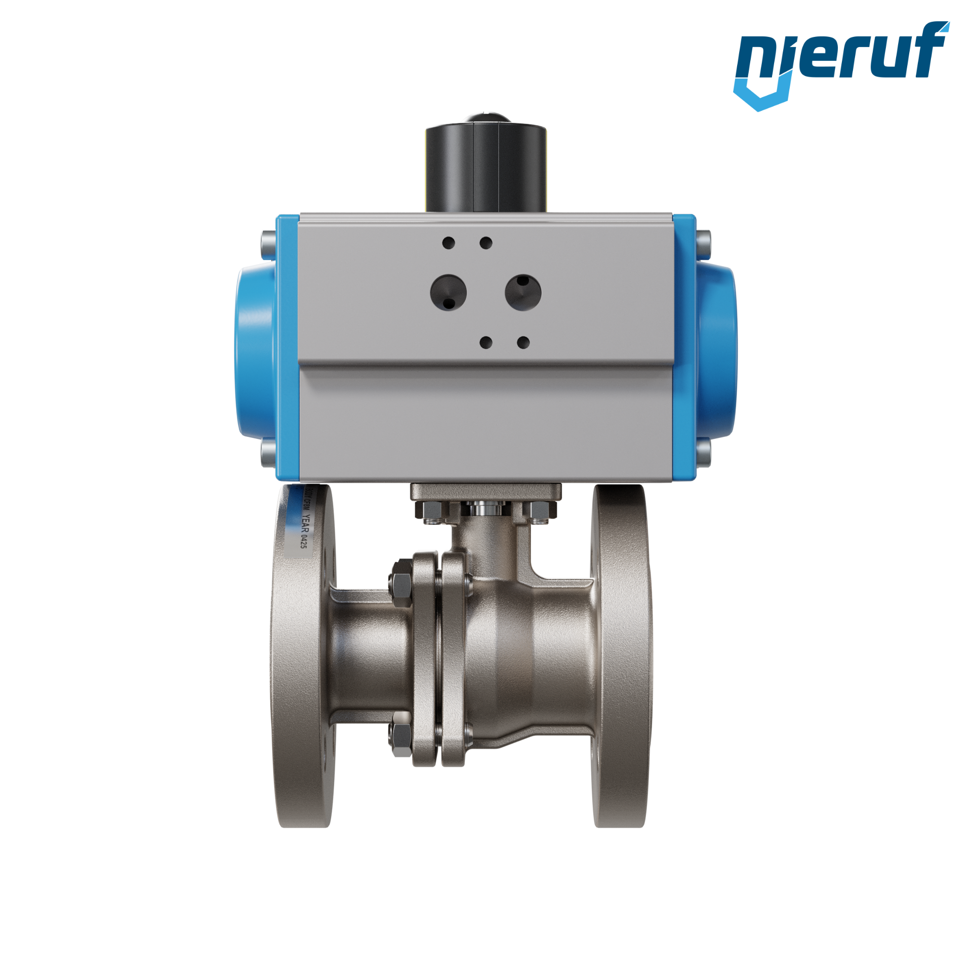 valvola a sfera flangiata DN25 PK05 azionamento rotativo pneumatico a semplice effetto apertura a molla