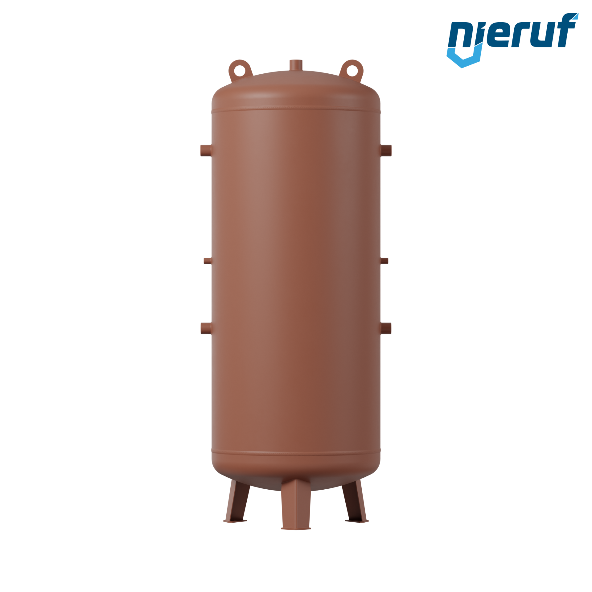 Serbatoio per alta pressione verticale BE02 750 litri, 0-26 bar, acciaio primerizzato