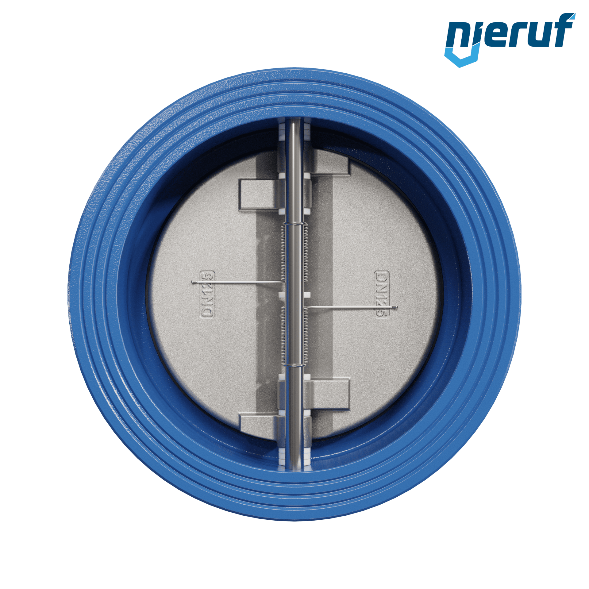valvola di ritegno a doppio battente DN150 ANSI150 DR02 ANSI 150 GGG40 con rivestimento epossidico blu 180µm  EPDM