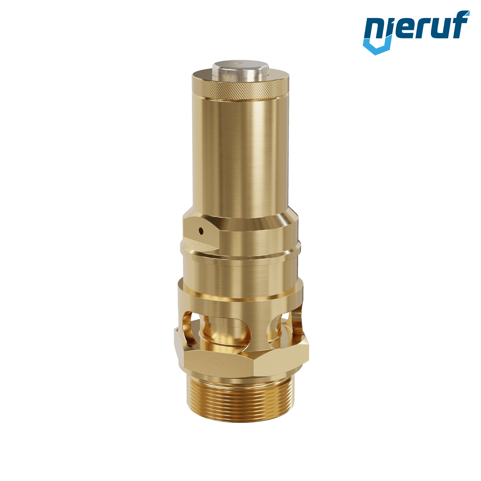 valvola di sicurezza 2" M SV01 per aria compressa PTFE ottone pressione di taratura 0,2 - 16,0 bar