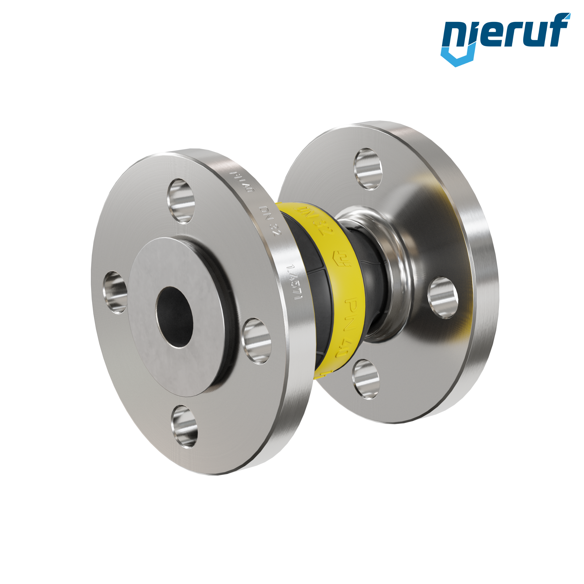 Compensatore piastra di rinforzo DN32 versione KP04 flange in acciaio inox NBR