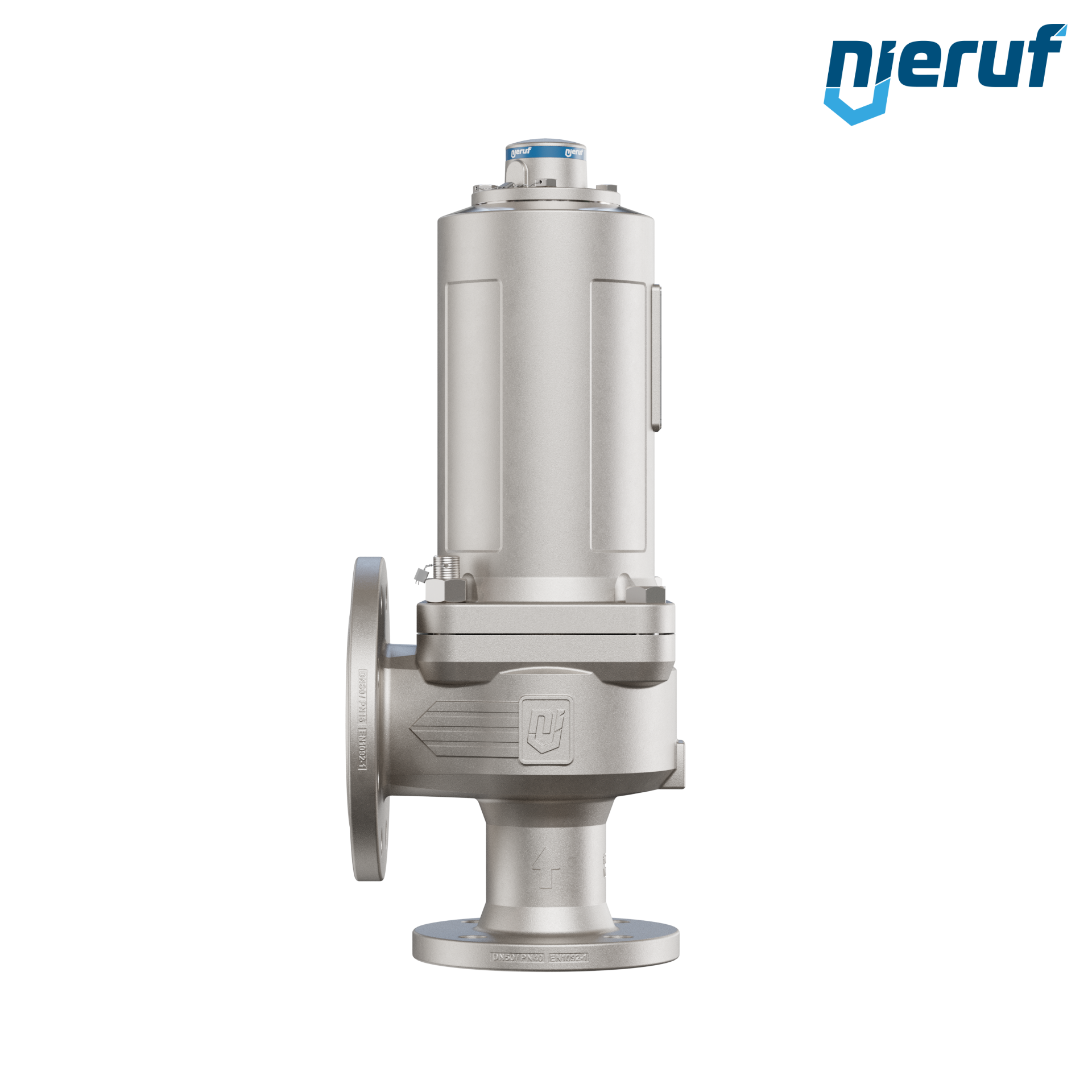 valvola di sicurezza flangiata a tenuta di gas DN50/DN80 SF07, acciaio, FFKM, senza dispositivo di sollevamento