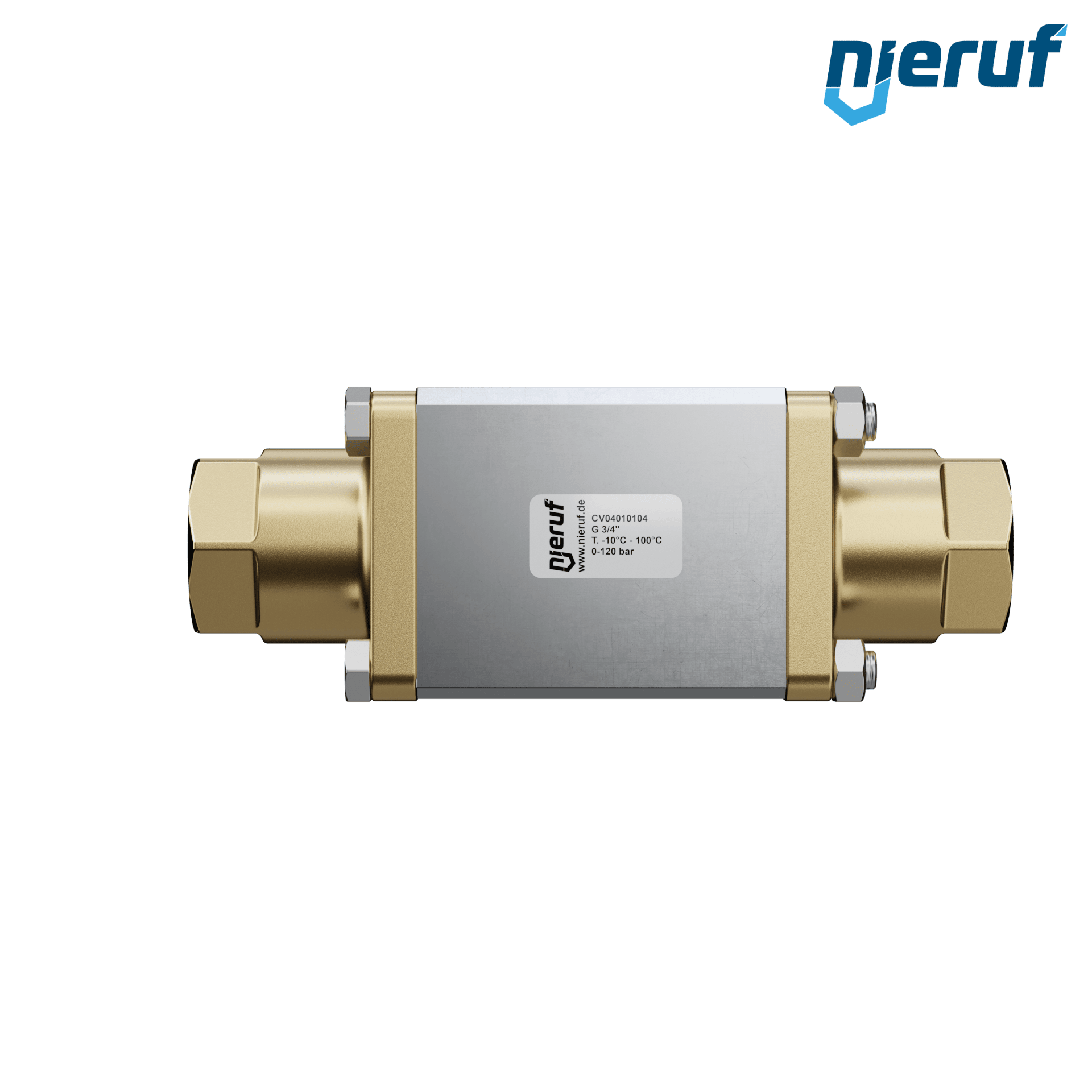 valvola coassiale a 2/2 vie CV04 3/4" pollici filettatura interna - DN20 ottone max. 120 bar NO