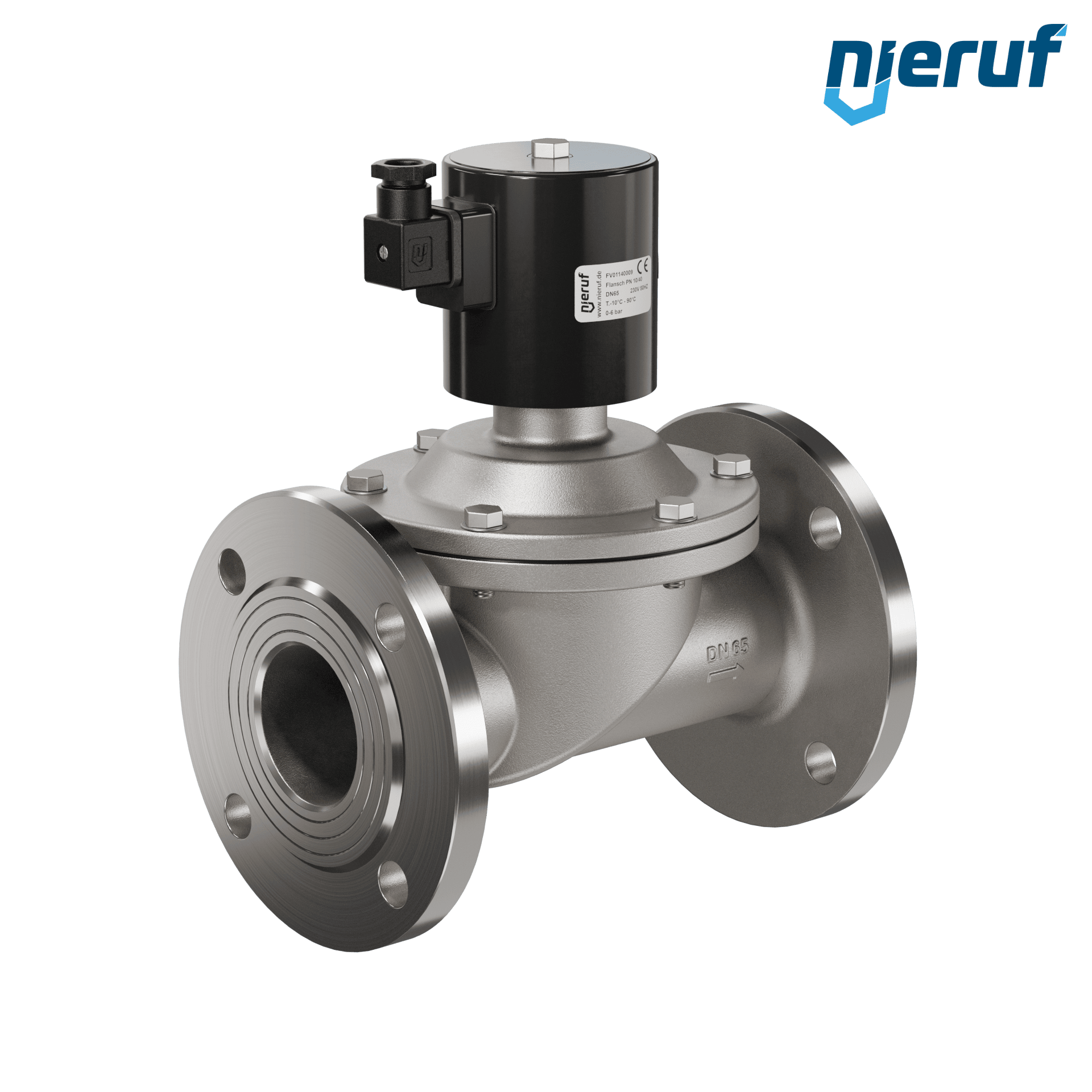 flangia elettrovalvola DN65 acciaio inossidabile FV01 NBR 230V 50Hz