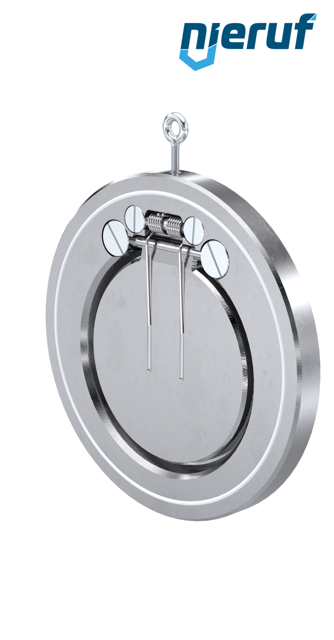 Zwischenflansch-Rückschlagklappe mit Feder DN150 ZR04 ANSI 150 Edelstahl 1.4408 PTFE