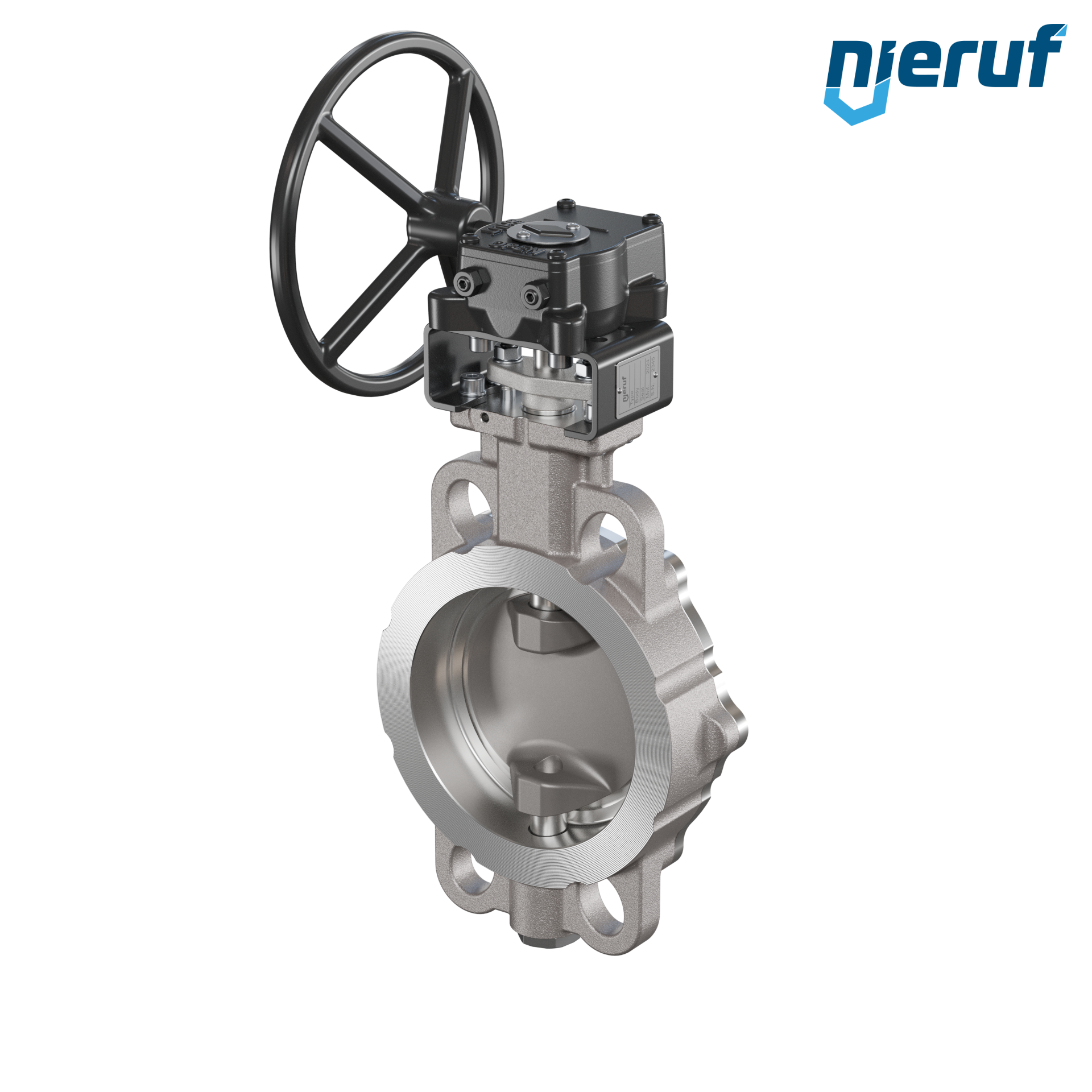valvola a farfalla triplo eccentrico acciaio inox AK13 DN 125 PN10-40 ANSI150-300 volantino