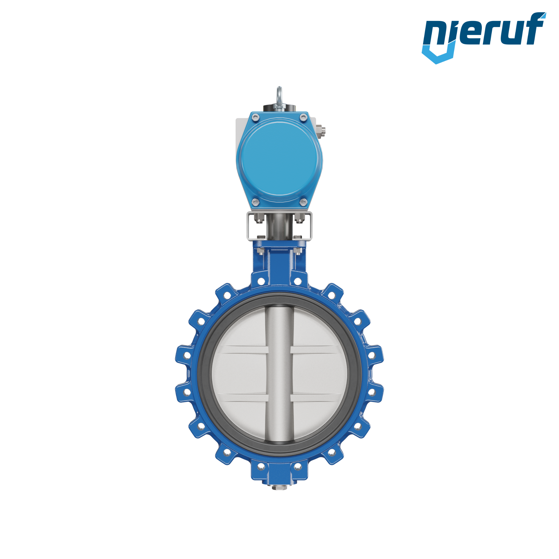 Butterfly valve DN 350 AK02 NBR-70-black DVGW gas pneumatic actuator double acting