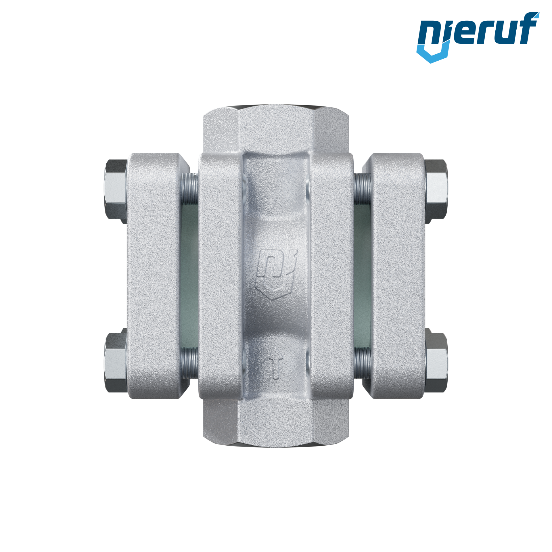 oblò di osservazione filettato / specola visiva a ghiera G 1" pollici ghisa grigia GG25 vetro borosilicato versione con disco
