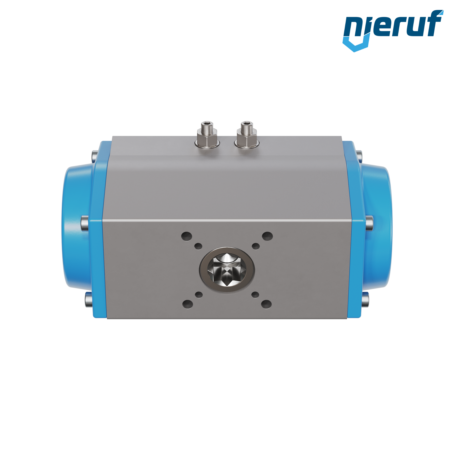attuatore pneumatico AN02 a singolo effetto, apertura a molla versione per alta temperatura GS-083 90° con 12 molle