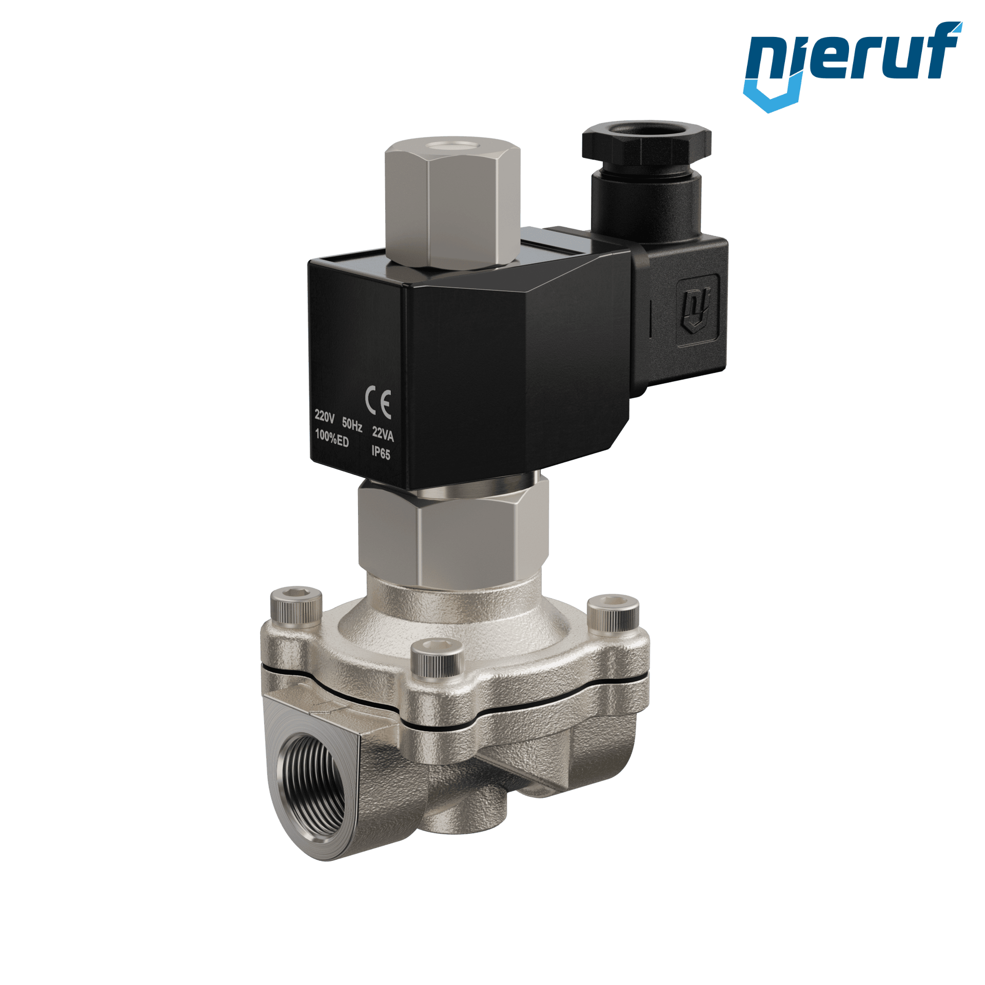 elettrovalvola DN16 G 1/2" pollici NO - normalmente aperta 230V 50Hz