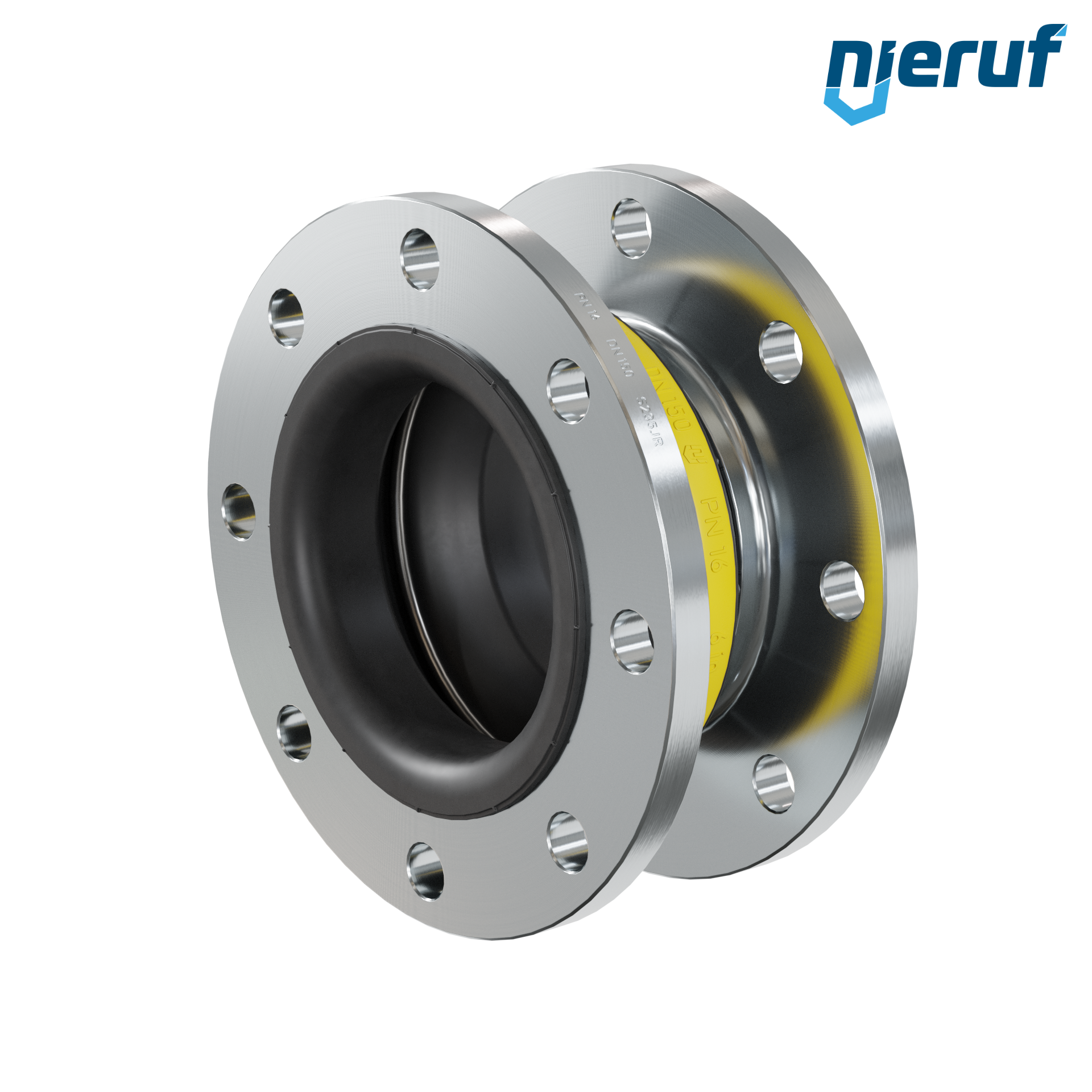 Compensatore o-ring di supporto per il vuoto DN150 versione KP04 flange in acciaio NBR