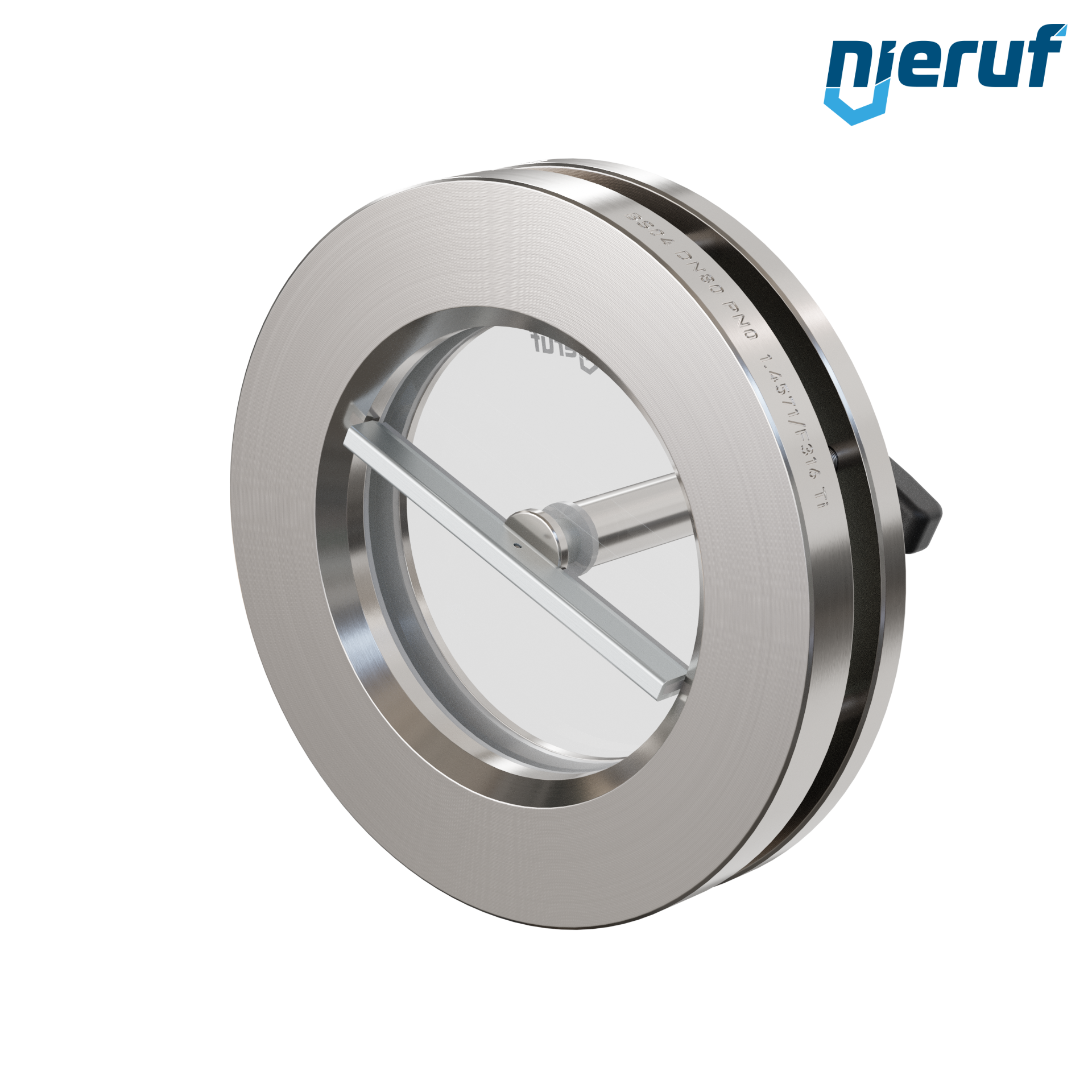 oblò di osservazione per serbatoi con tergicristallo in PTFE DN80 BS04 acciaio inossidabile 1.4571 PTFE vetro borosilicato 0,0 bar
