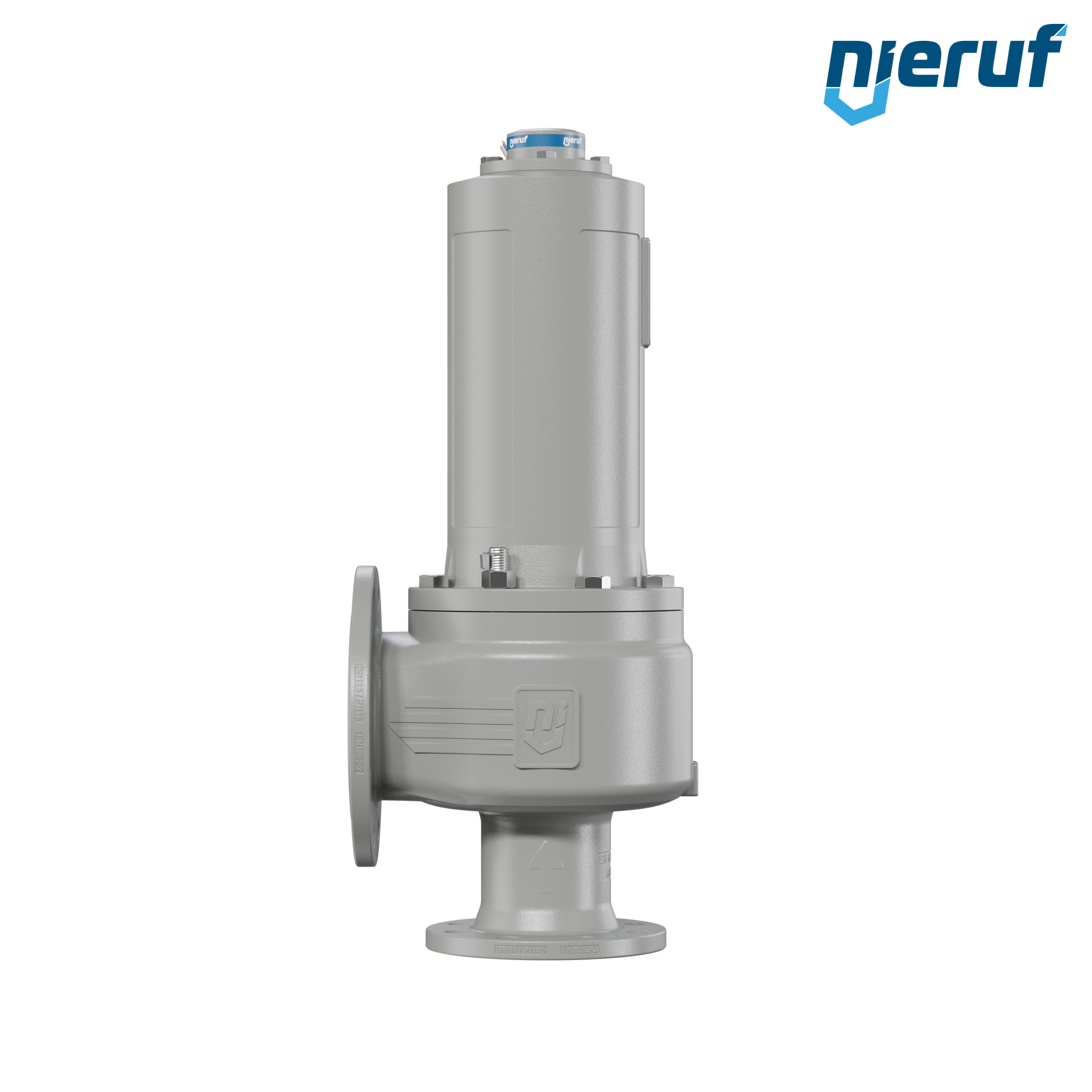 valvola di sicurezza flangiata DN80/DN125 SF06, cappello della molla a tenuta di gas (antigas) PTFE, senza dispositivo di sollevamento