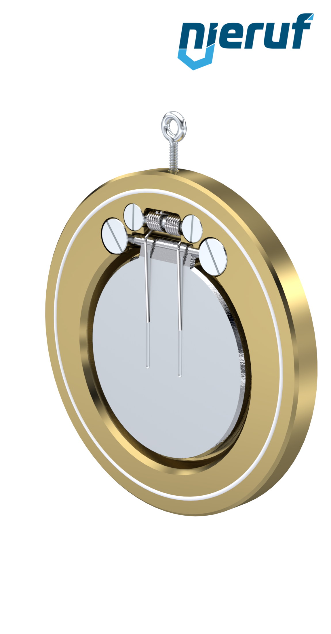 Zwischenflansch-Rückschlagklappe mit Feder DN150 ZR10 Alubronze 2.0975 PTFE