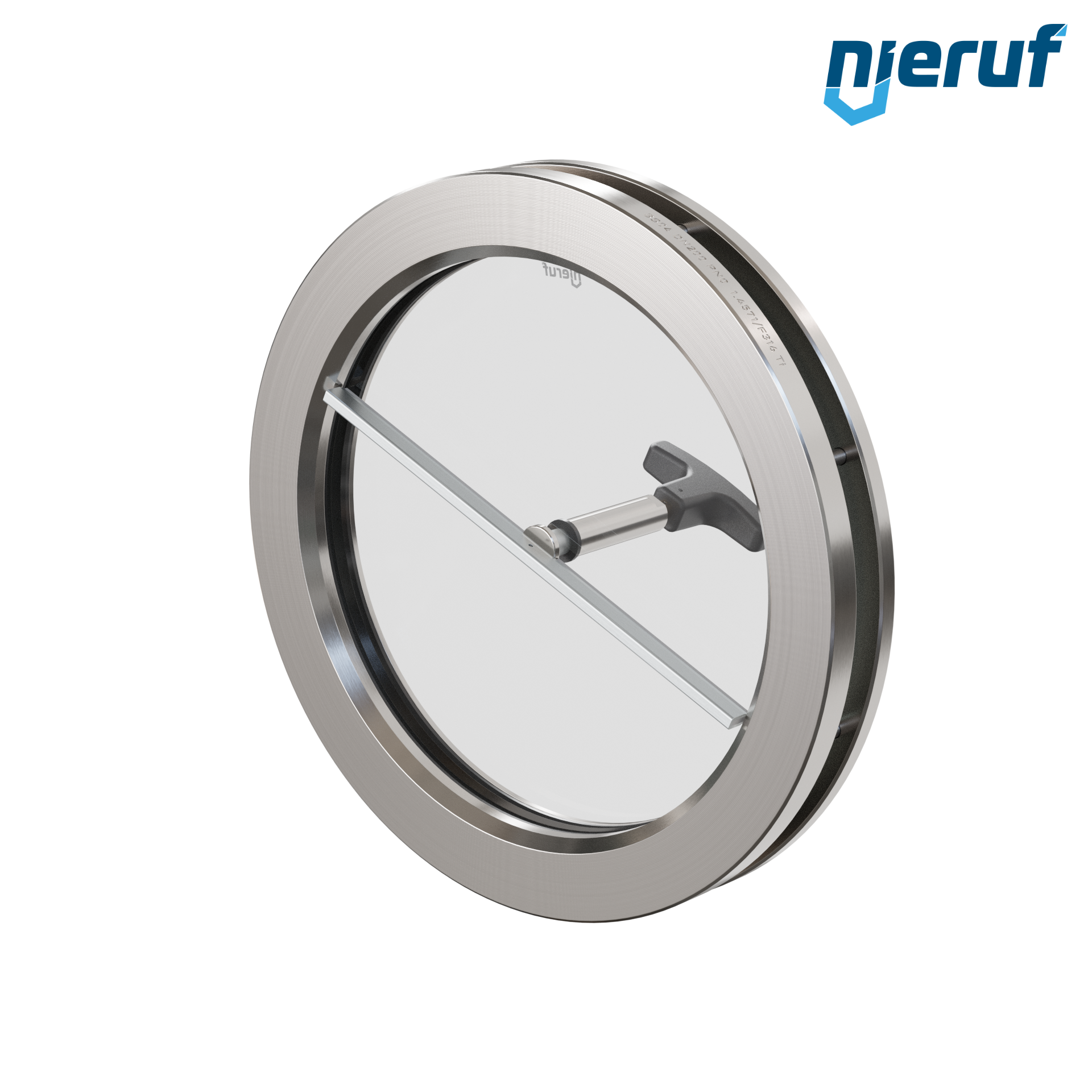 oblò di osservazione per serbatoi con tergicristallo in PTFE DN200 BS04 acciaio inossidabile 1.4571 EPDM vetro borosilicato 0,0 bar