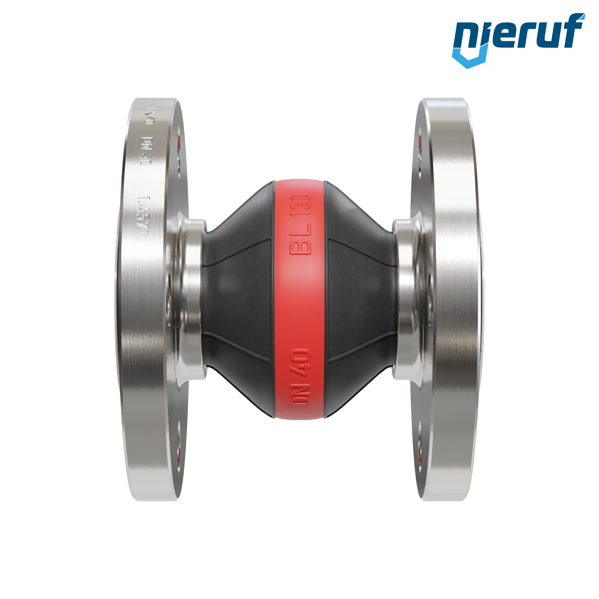 Compensatore rivestimento in PTFE DN40 versione KP04 flange in acciaio inox EPDM