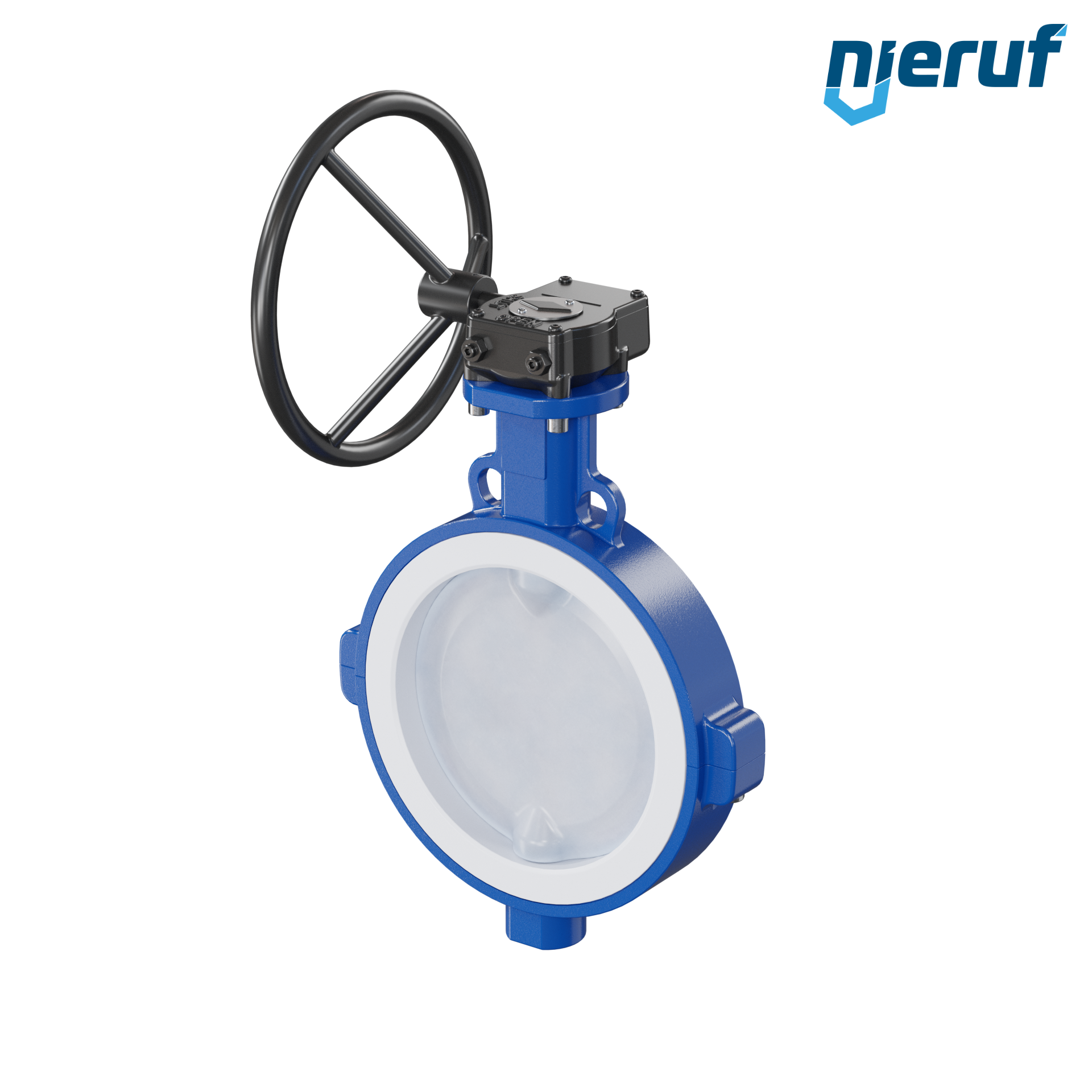 valvola a farfalla PFA PTFE AK09 DN250 ANSI150 volantino manuale inserto in FKM