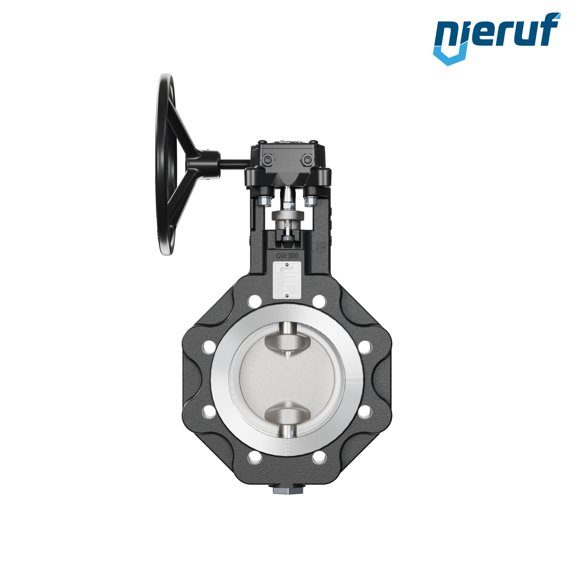 Double offset butterfly-valve AK12 DN 100 ANSI150 worm gear