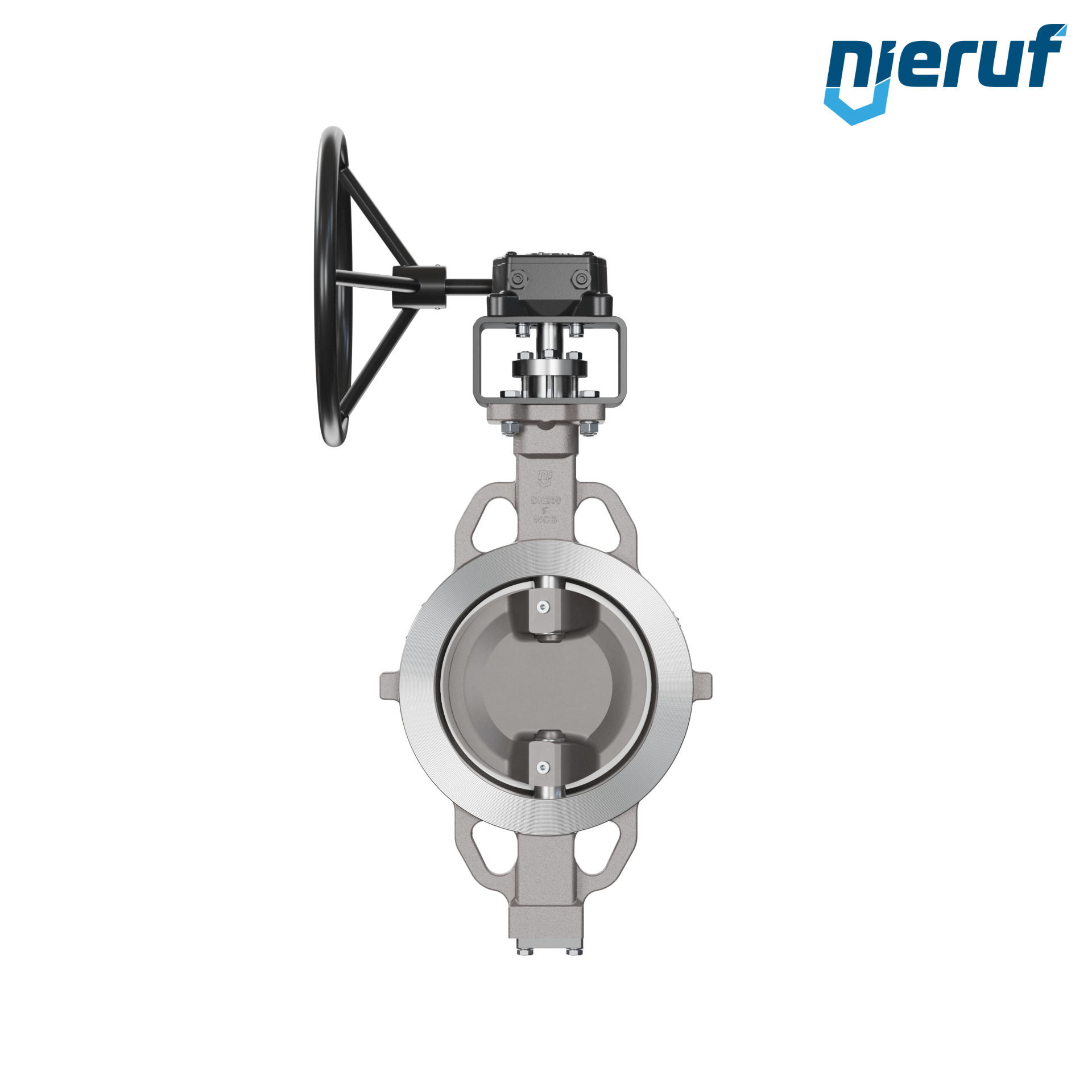 valvola a farfalla triplo eccentrico acciaio inox AK13 DN 200 PN10-40 ANSI150-300 volantino