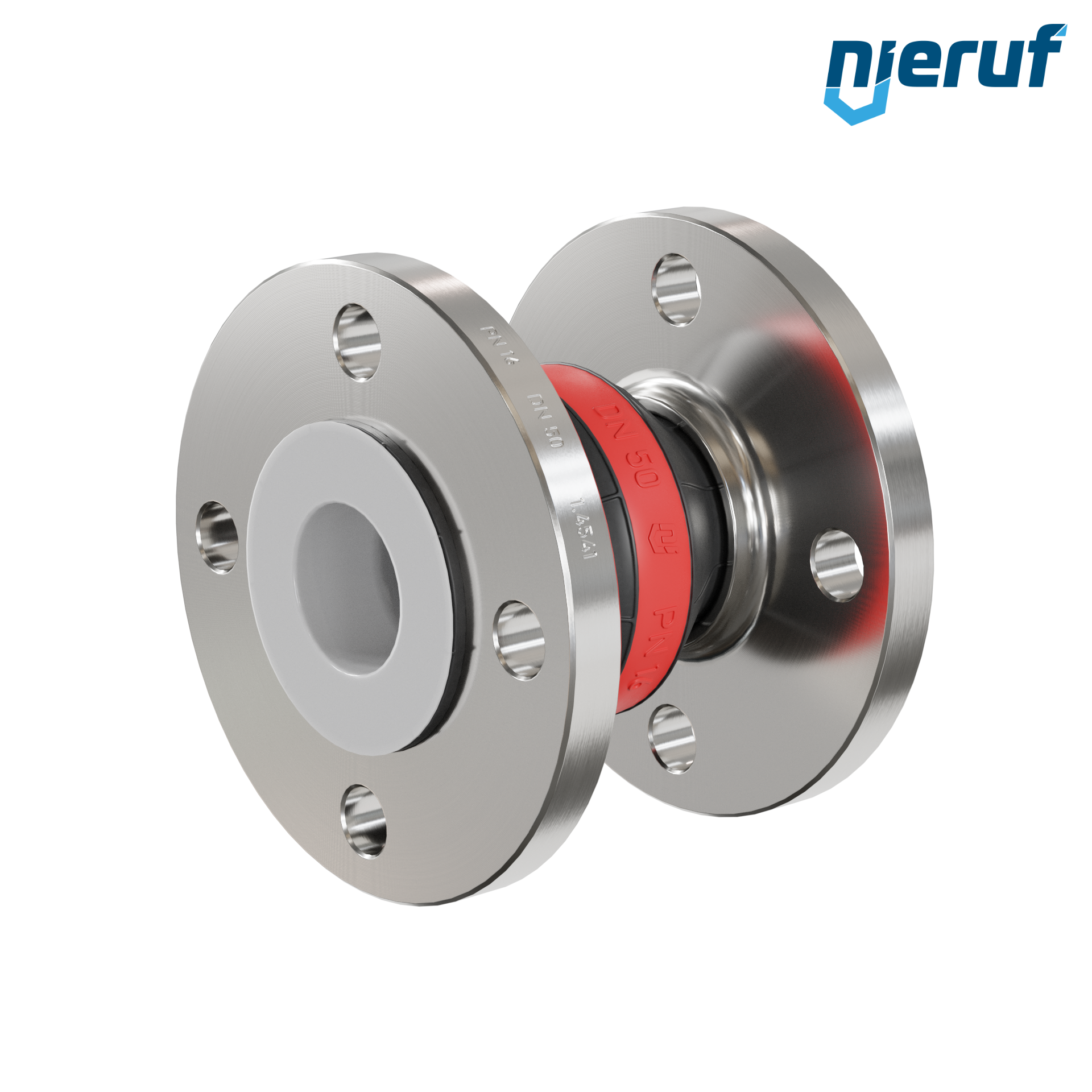 Compensatore rivestimento in PTFE DN50 versione KP04 flange in acciaio inox EPDM