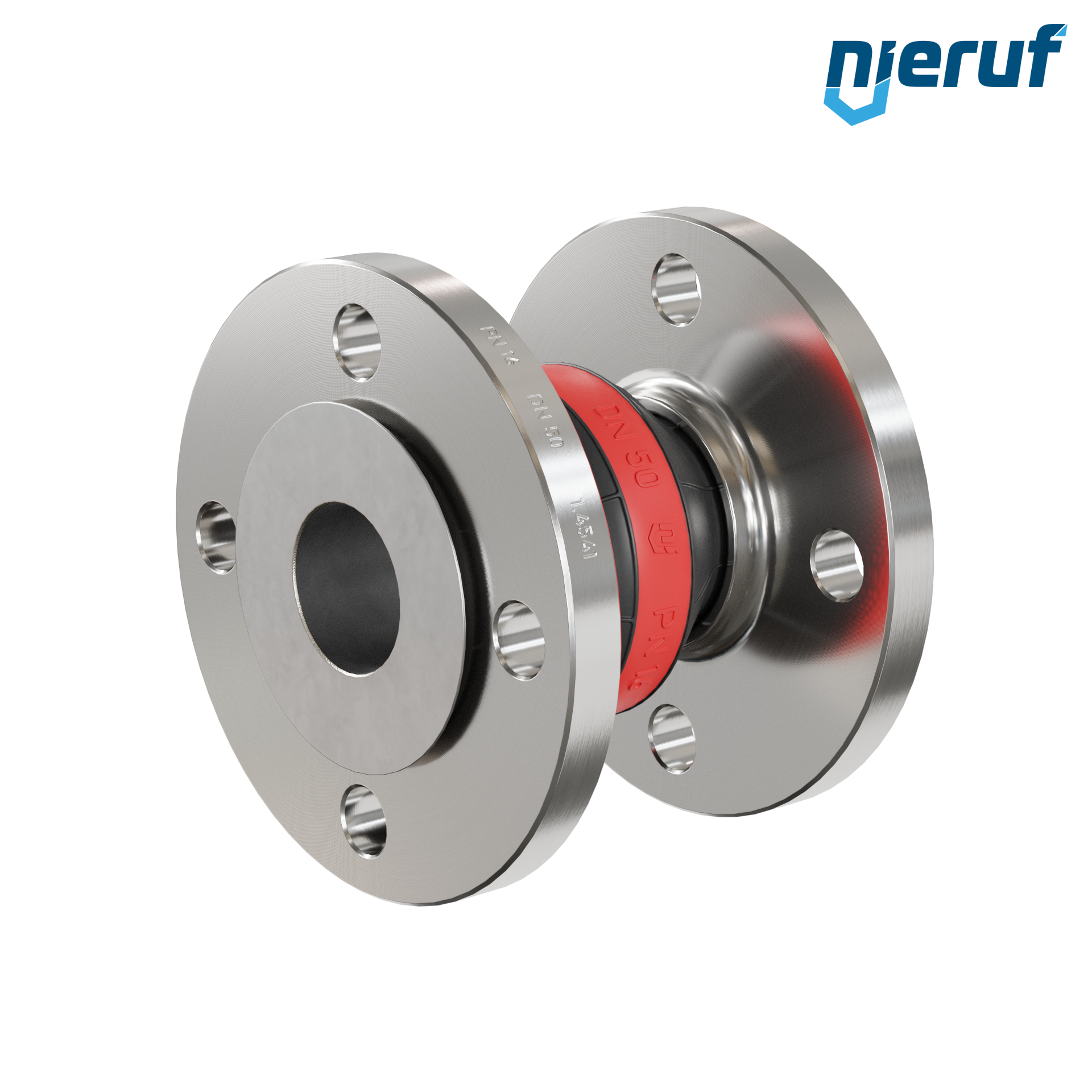 Compensatore piastra di rinforzo DN50 versione KP04 flange in acciaio inox EPDM